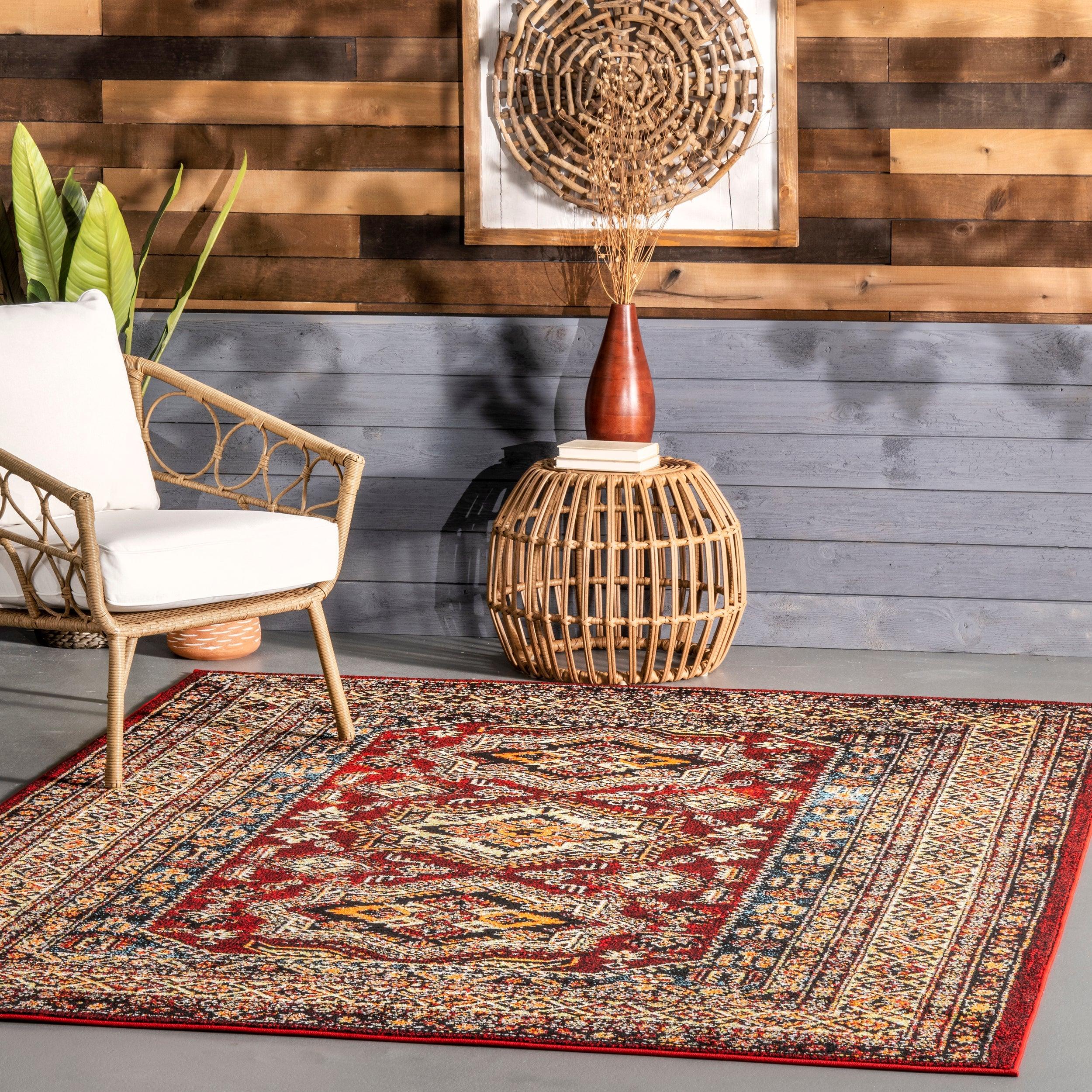 Indoor/Outdoor Transitional Medieval Randy Area Rug - Frankwebs