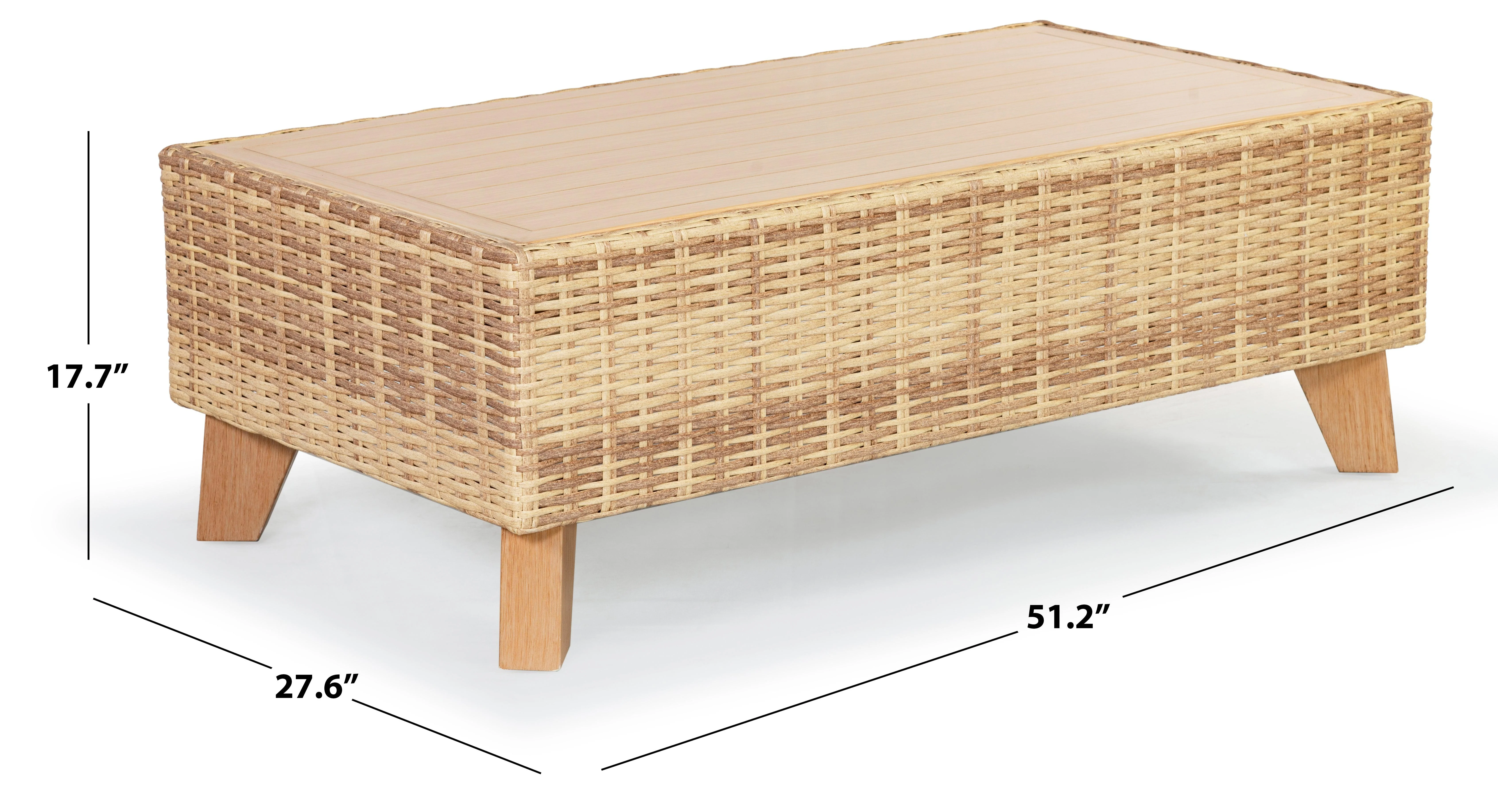 MARGARITA WICKER COFFEE TABLE - Frankwebs