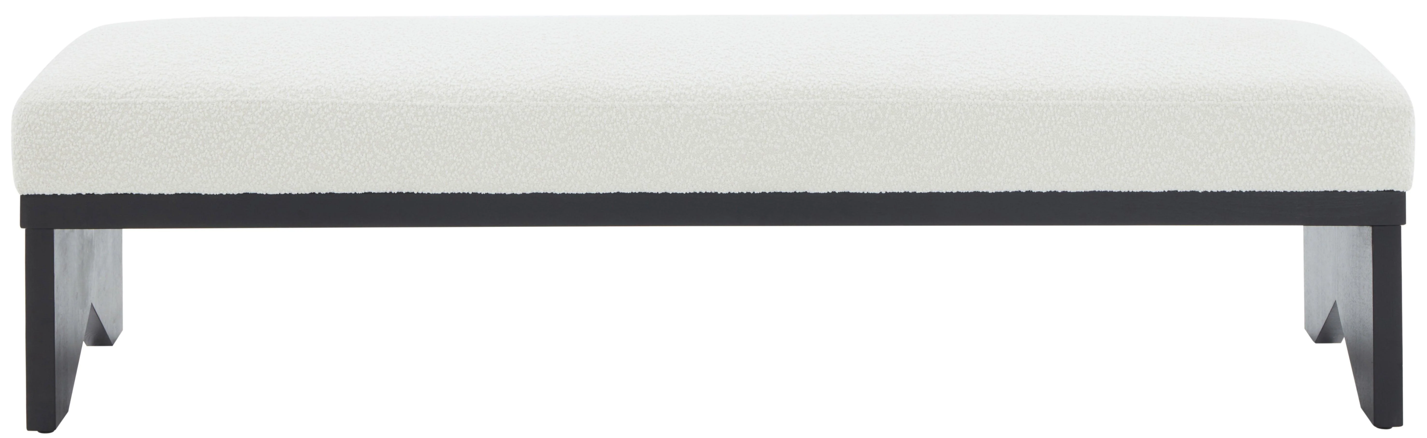 SHARYN BOUCLE & WOOD BENCH - Frankwebs