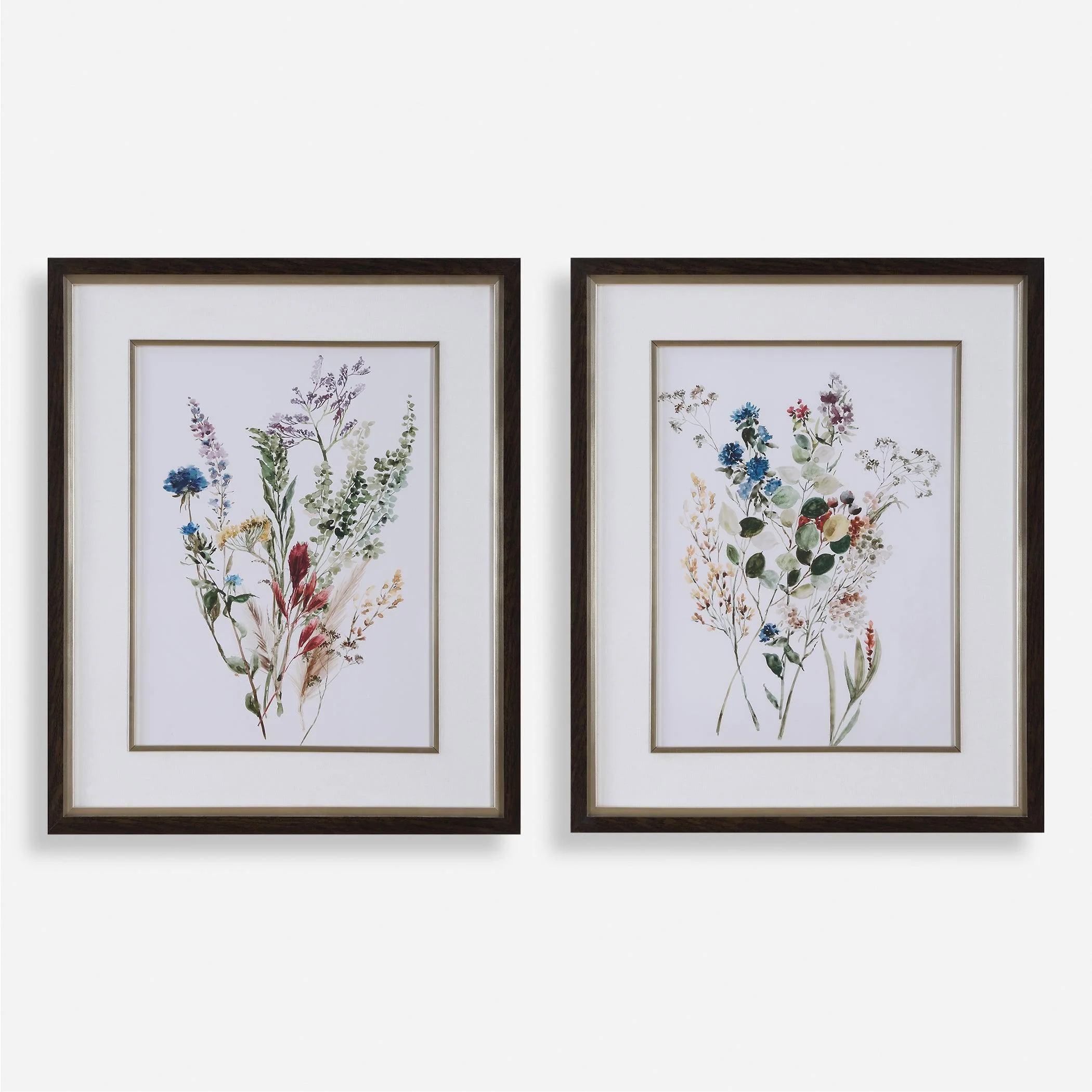 Delicate Flowers Framed Prints, S/2 - Frankwebs