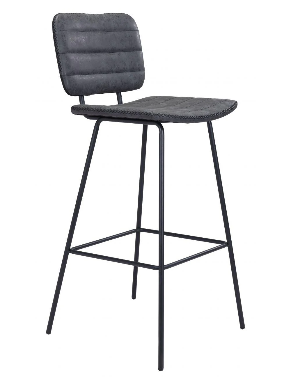 Boston Bar Chair (Set of 2) Vintage Black - Frankwebs
