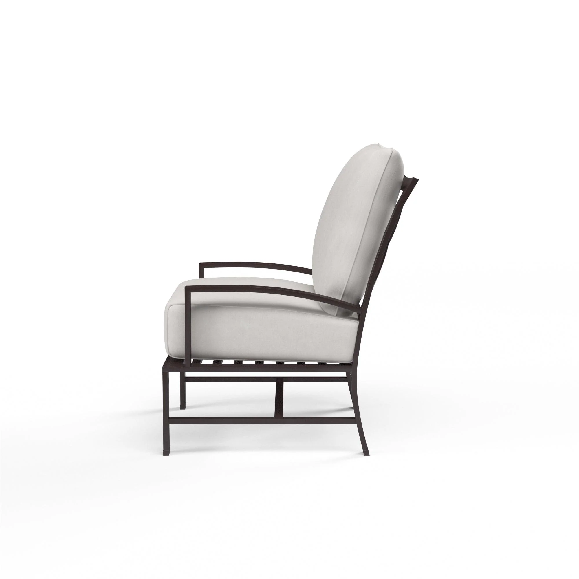 La Jolla Club Chair in Canvas Flax w/ Self Welt - Frankwebs