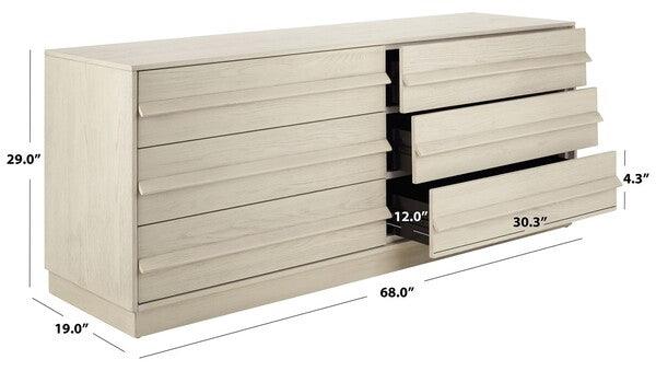 DEIRDRA 6 DRAWER WOOD DRESSER - Frankwebs