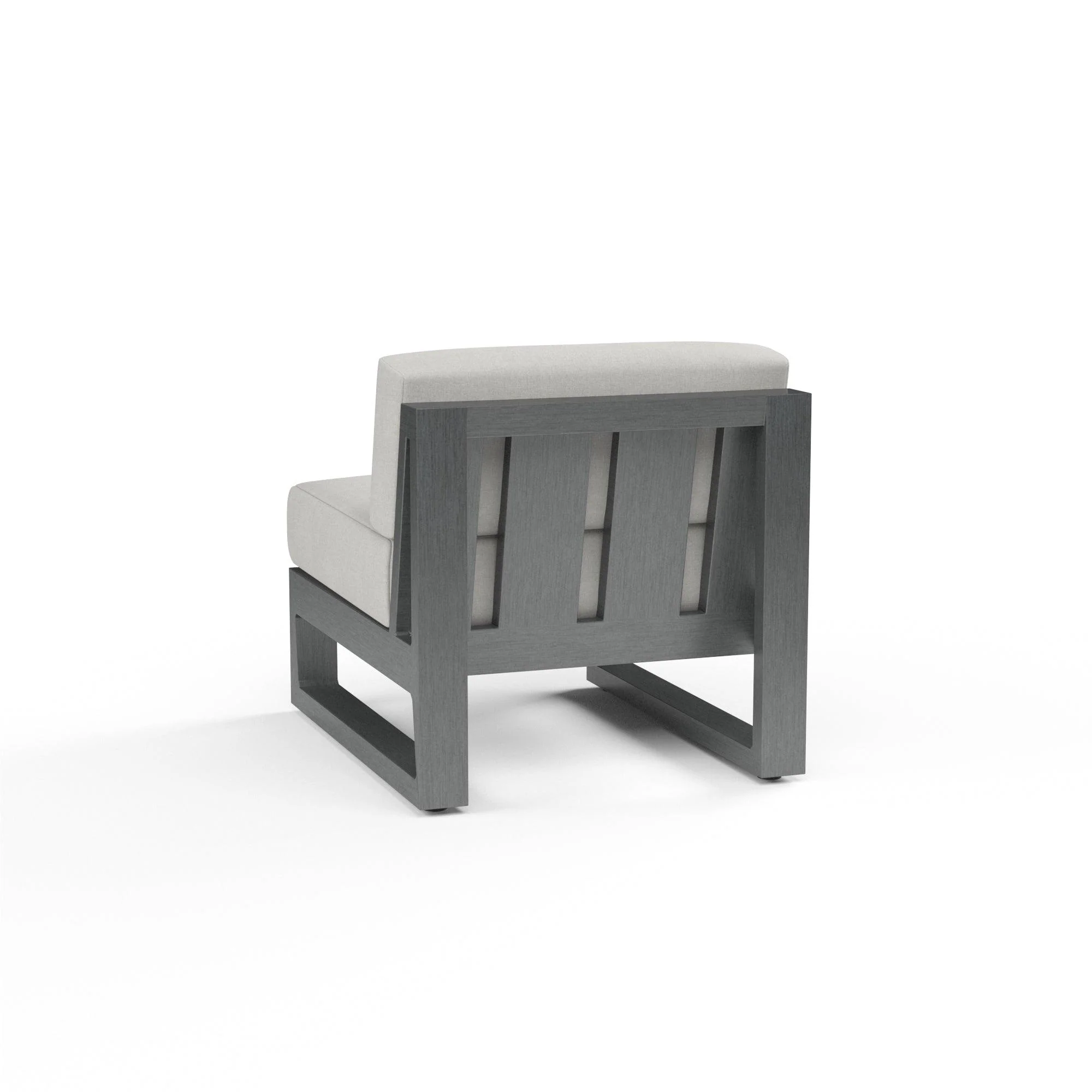 Redondo Armless Club in Cast Silver, No Welt - Frankwebs