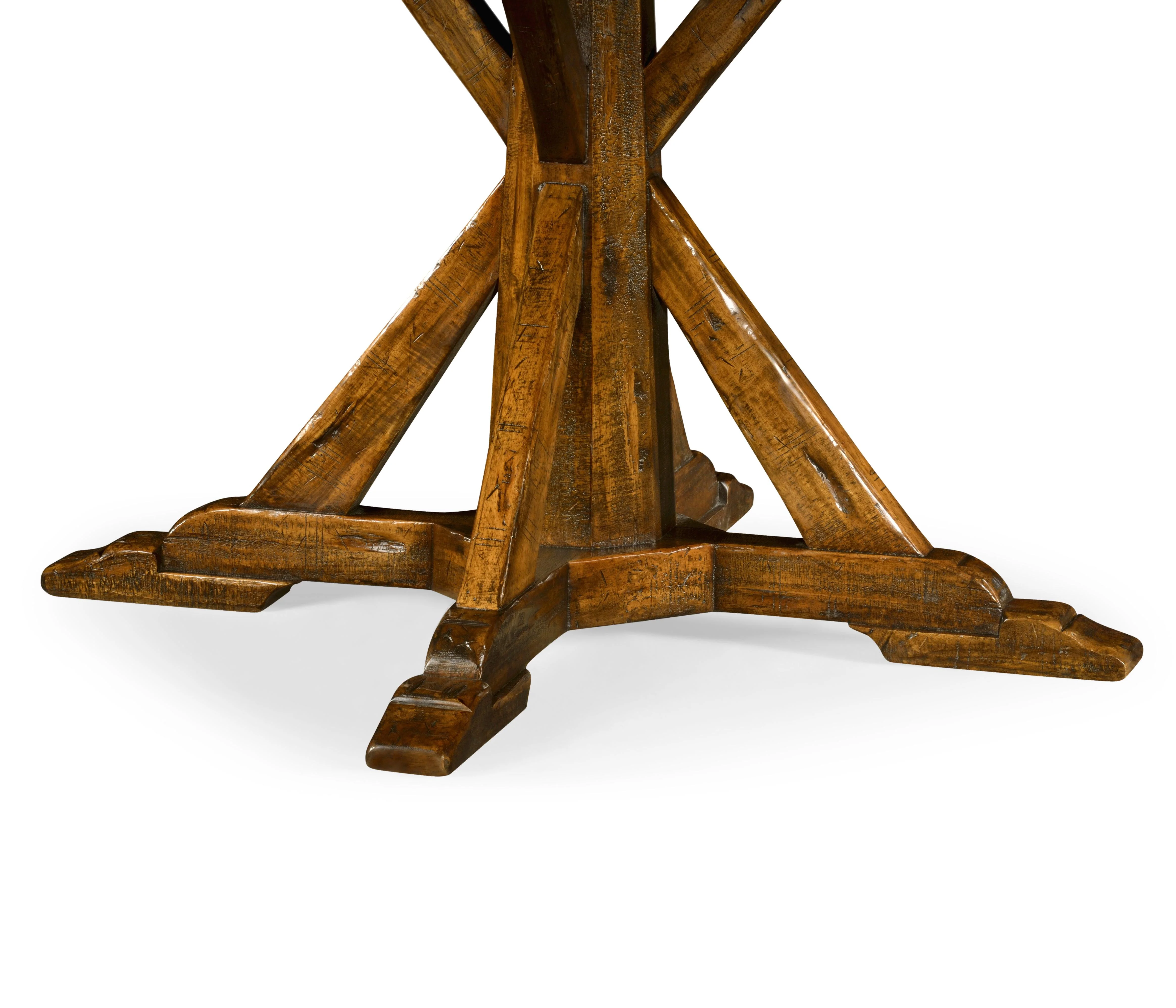 Casual Accents Country Walnut Round Dining Table 60