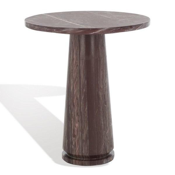 VALENTIA TALL ROUND MARBLE ACCENT TABLE - Frankwebs