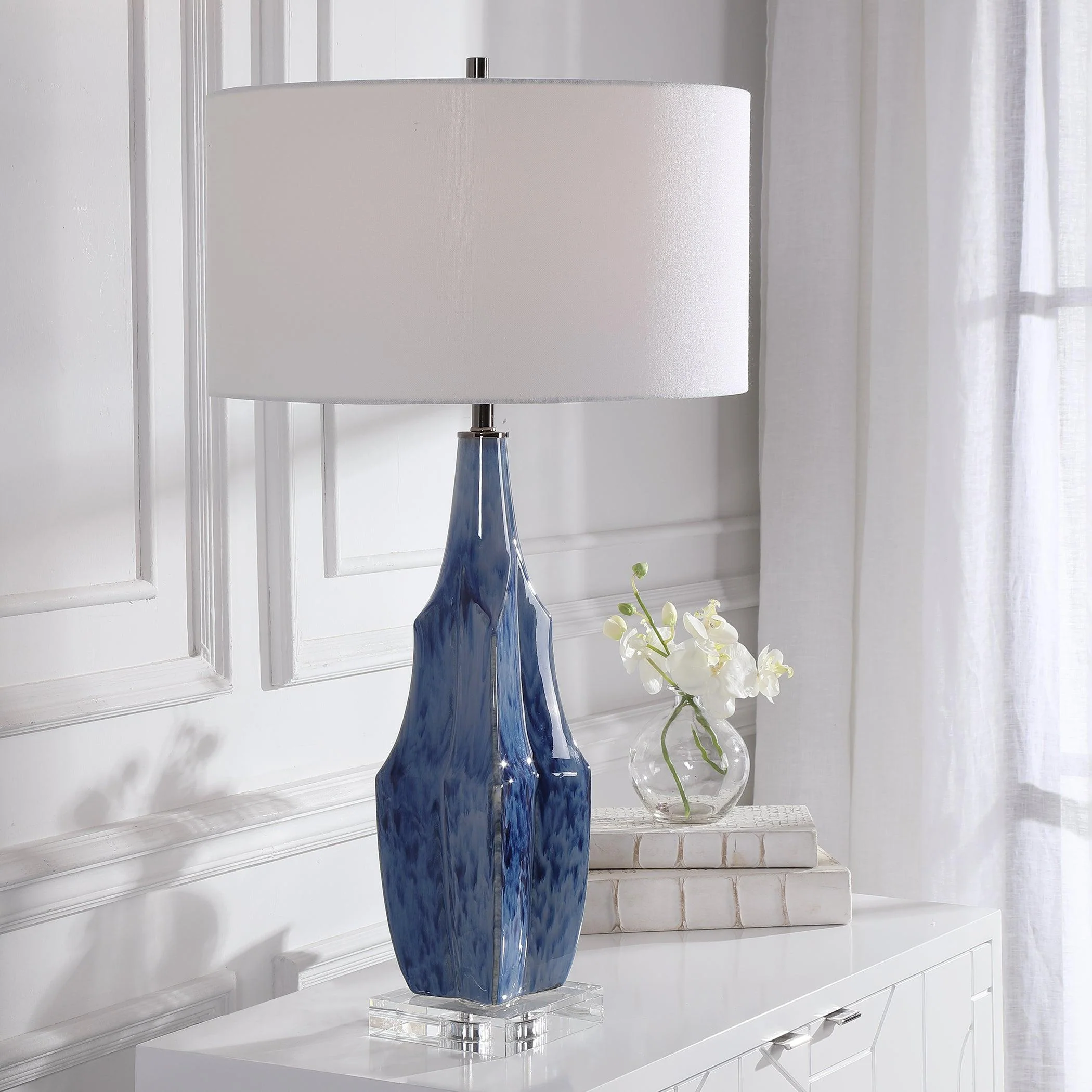 EVERARD BLUE TABLE LAMP - Frankwebs