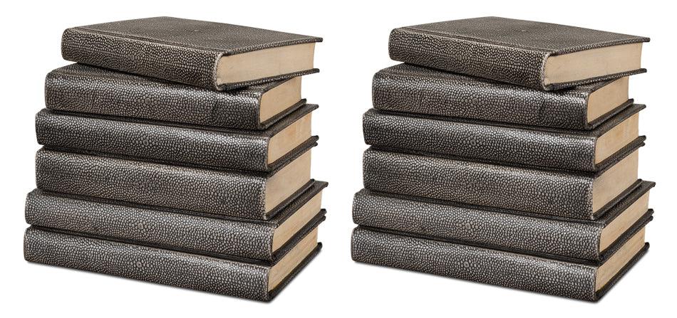Shagreen Books - Set Of 12 - Antique Grey - Frankwebs