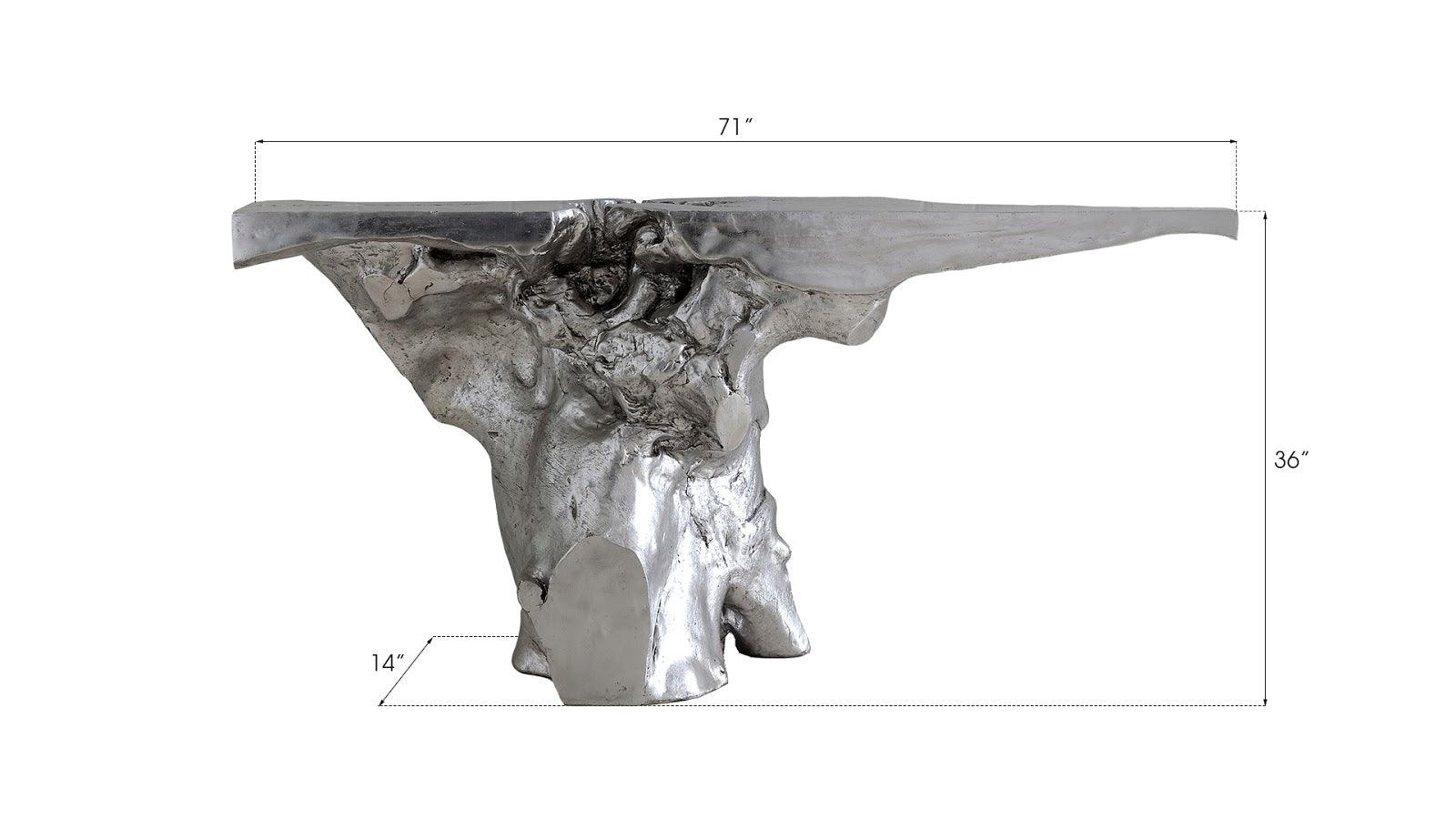 Crown Console, Silver Leaf - Frankwebs
