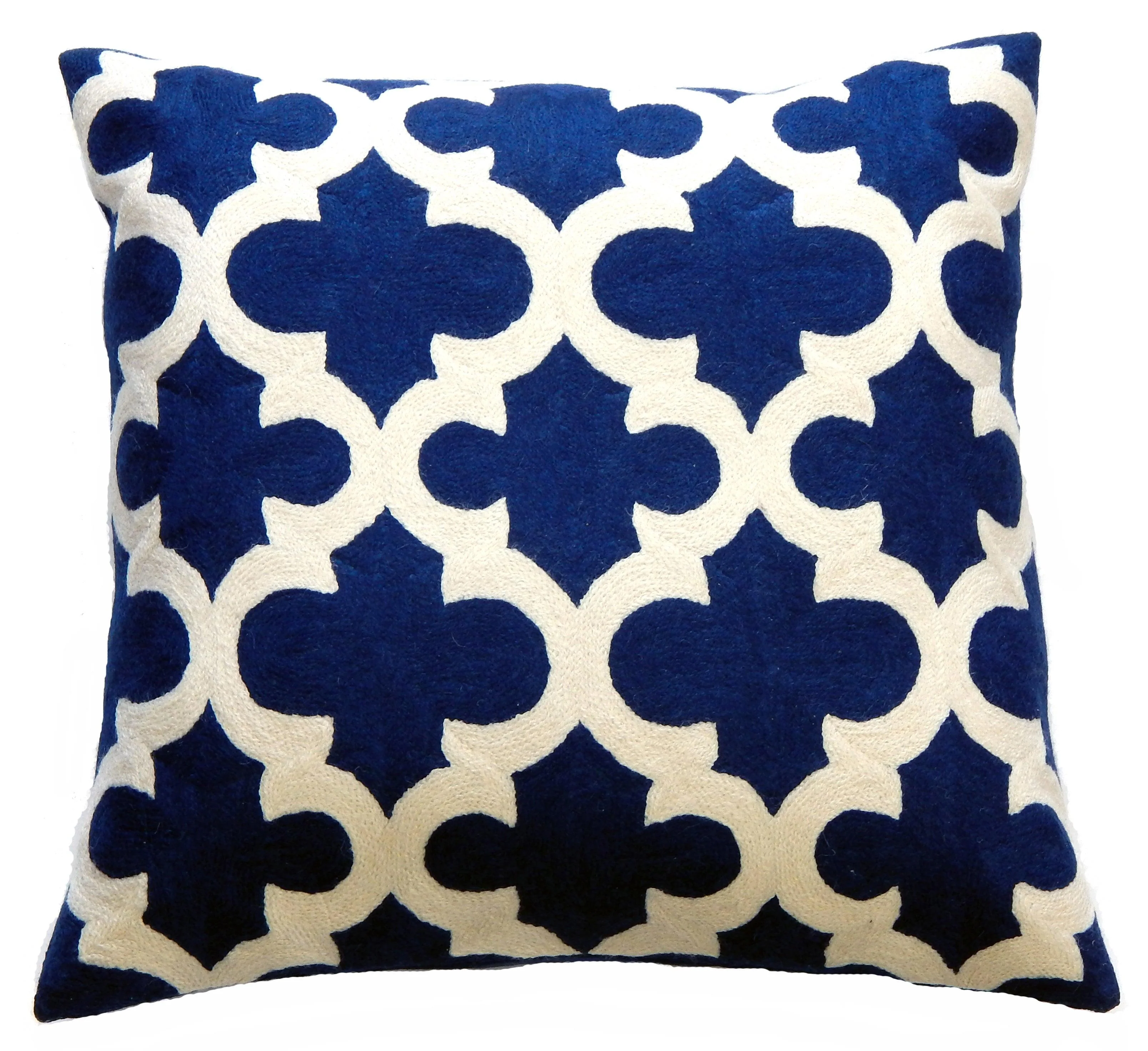 Taj Crewel Cotton Square Cushion - Frankwebs
