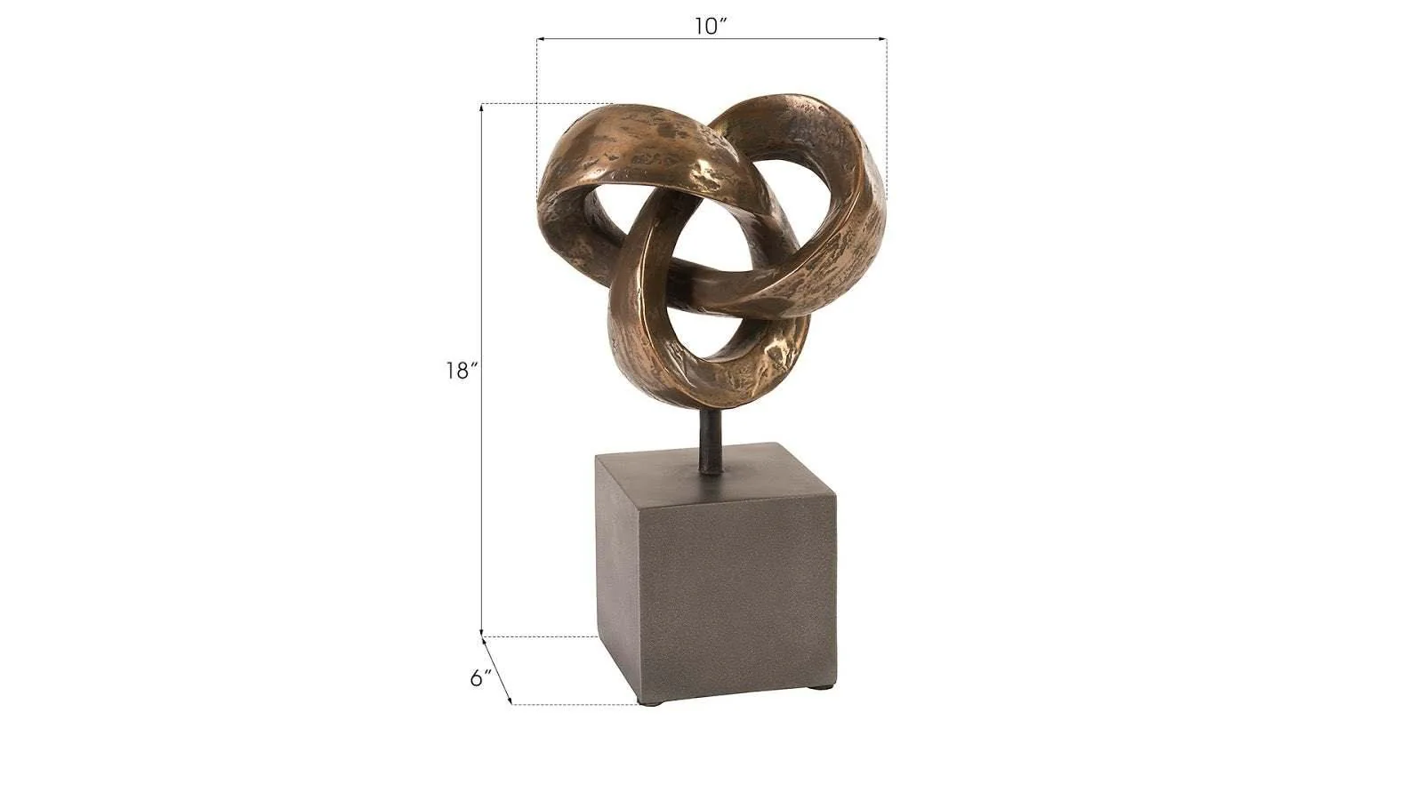 Trifoil Table Sculpture, Bronze - Frankwebs