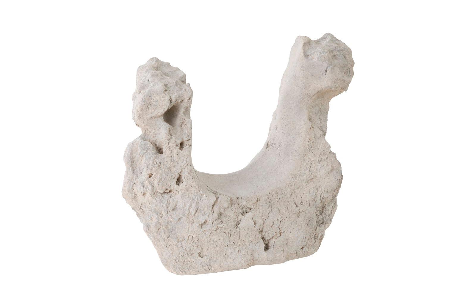 Colossal Cast Stone Bench, U Shaped Seat, Roman Stone - Frankwebs