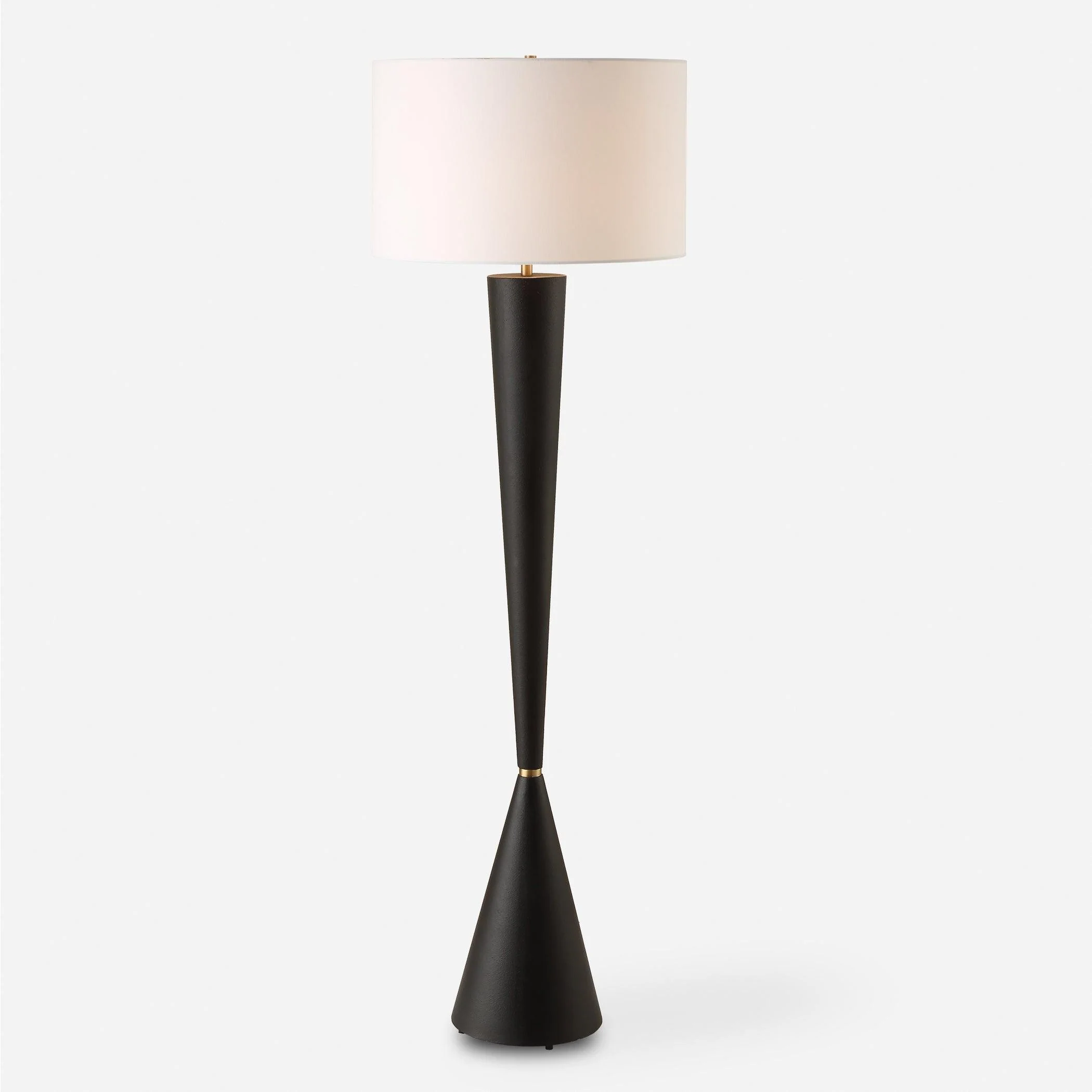 Layla Black Tapered Floor Lamp - Frankwebs