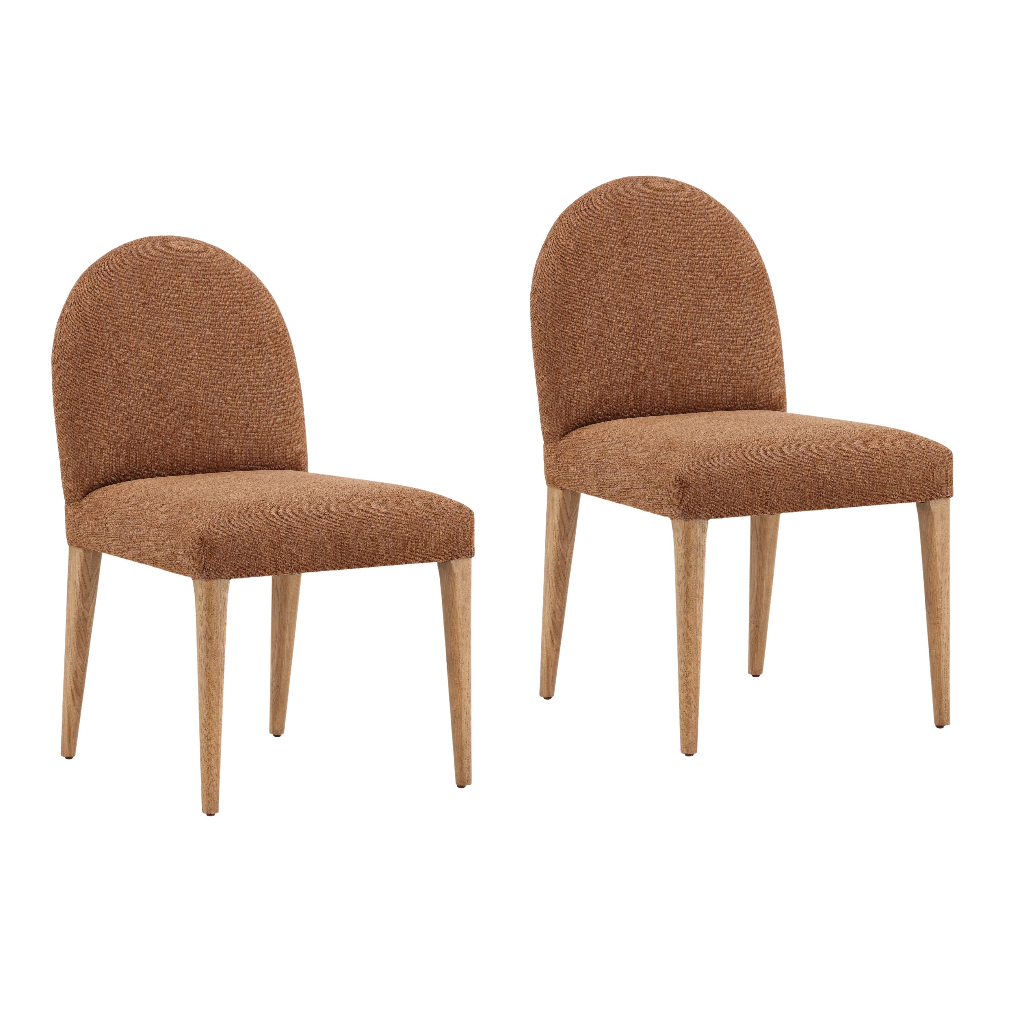 Emmett Dining Chair Set of 2 Brown - Frankwebs