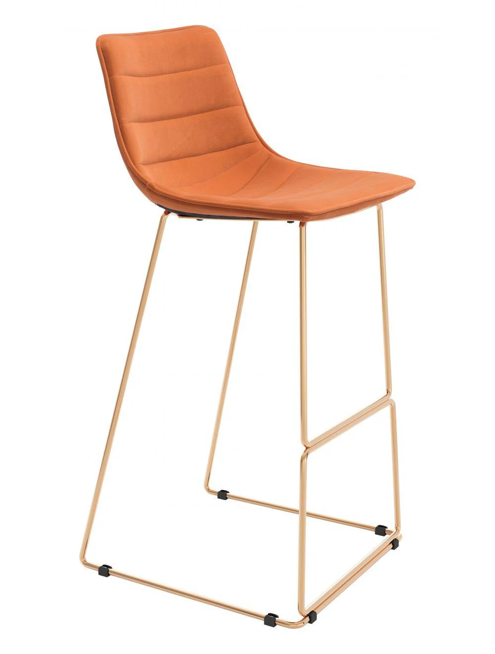 Adele Bar Chair (Set of 2) Orange & Gold - Frankwebs