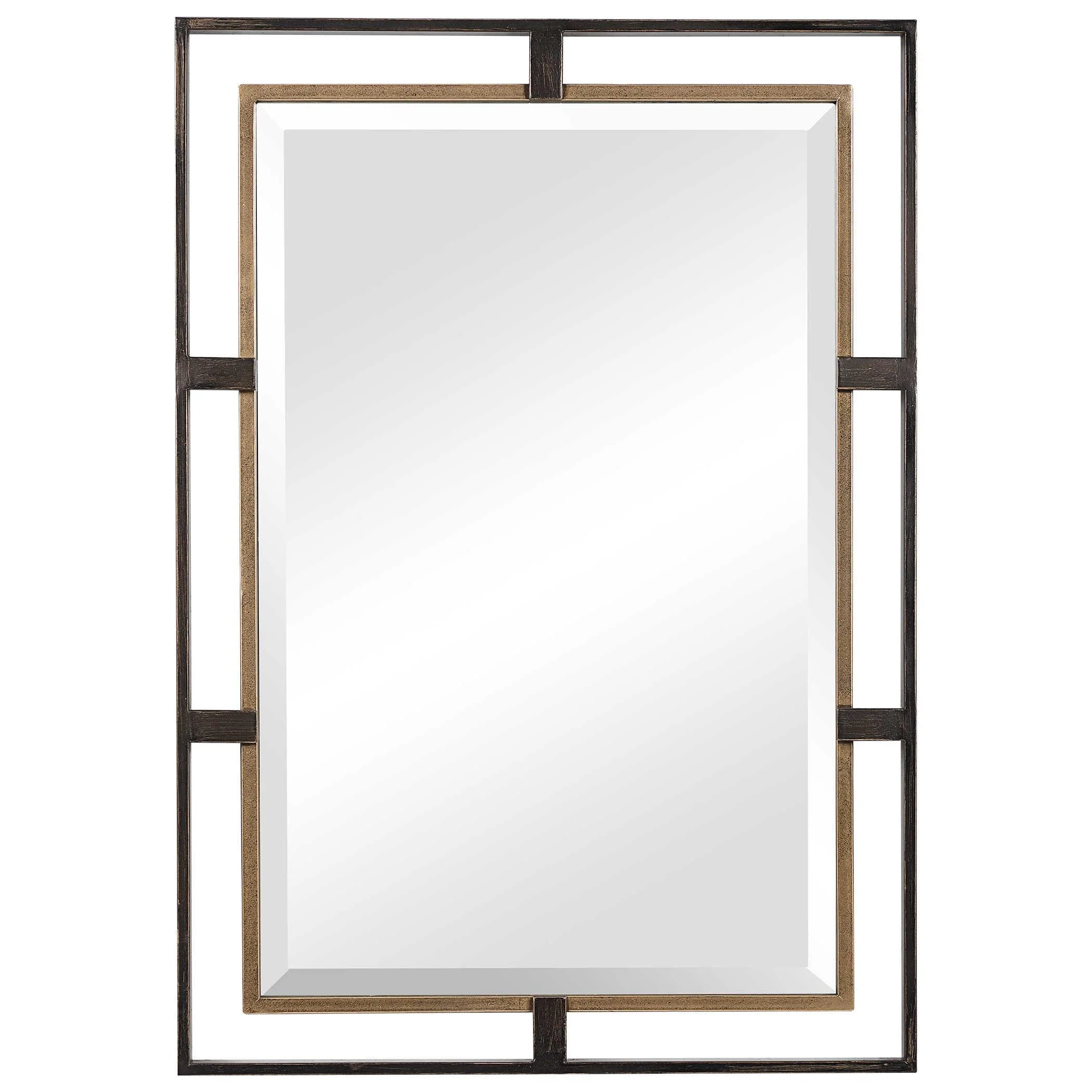 CARRIZO GOLD & BRONZE RECTANGLE MIRROR - Frankwebs