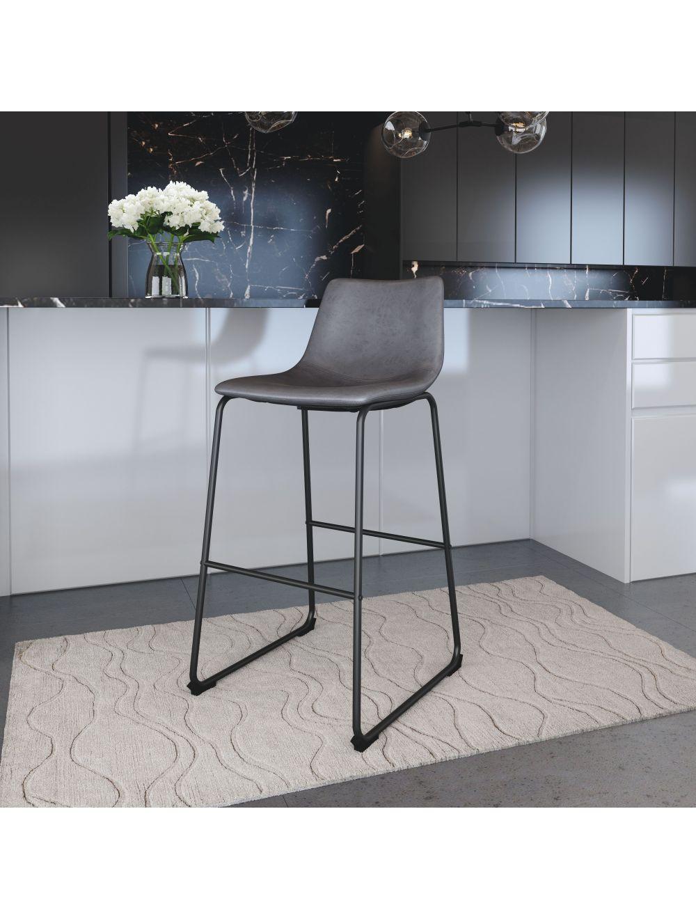 Smart Bar Chair (Set of 2) Charcoal - Frankwebs