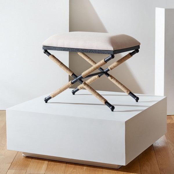 CARMELO HEMP WRAPPED OTTOMAN - Frankwebs