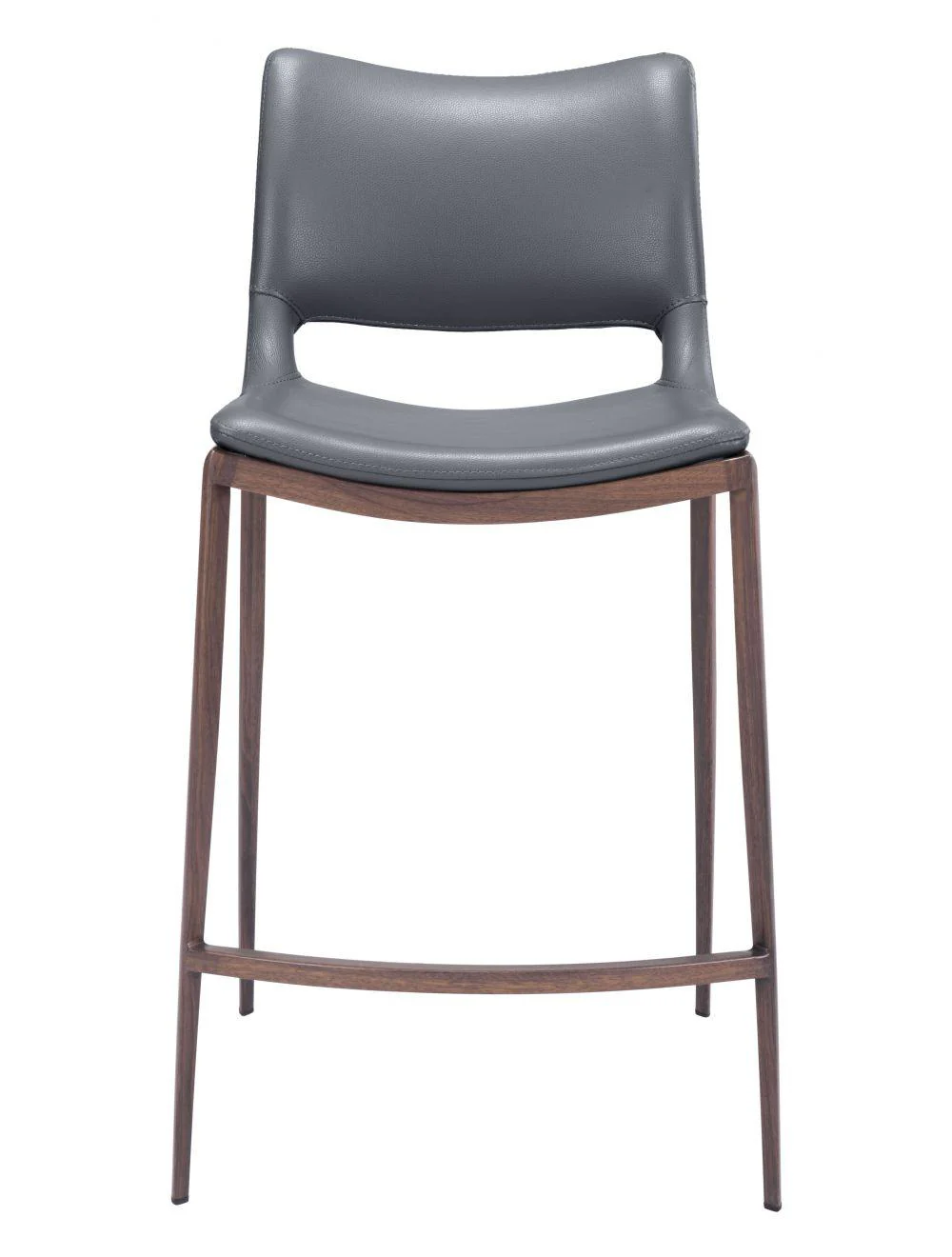 Ace Counter Chair (Set of 2) Dark Gray & Walnut - Frankwebs