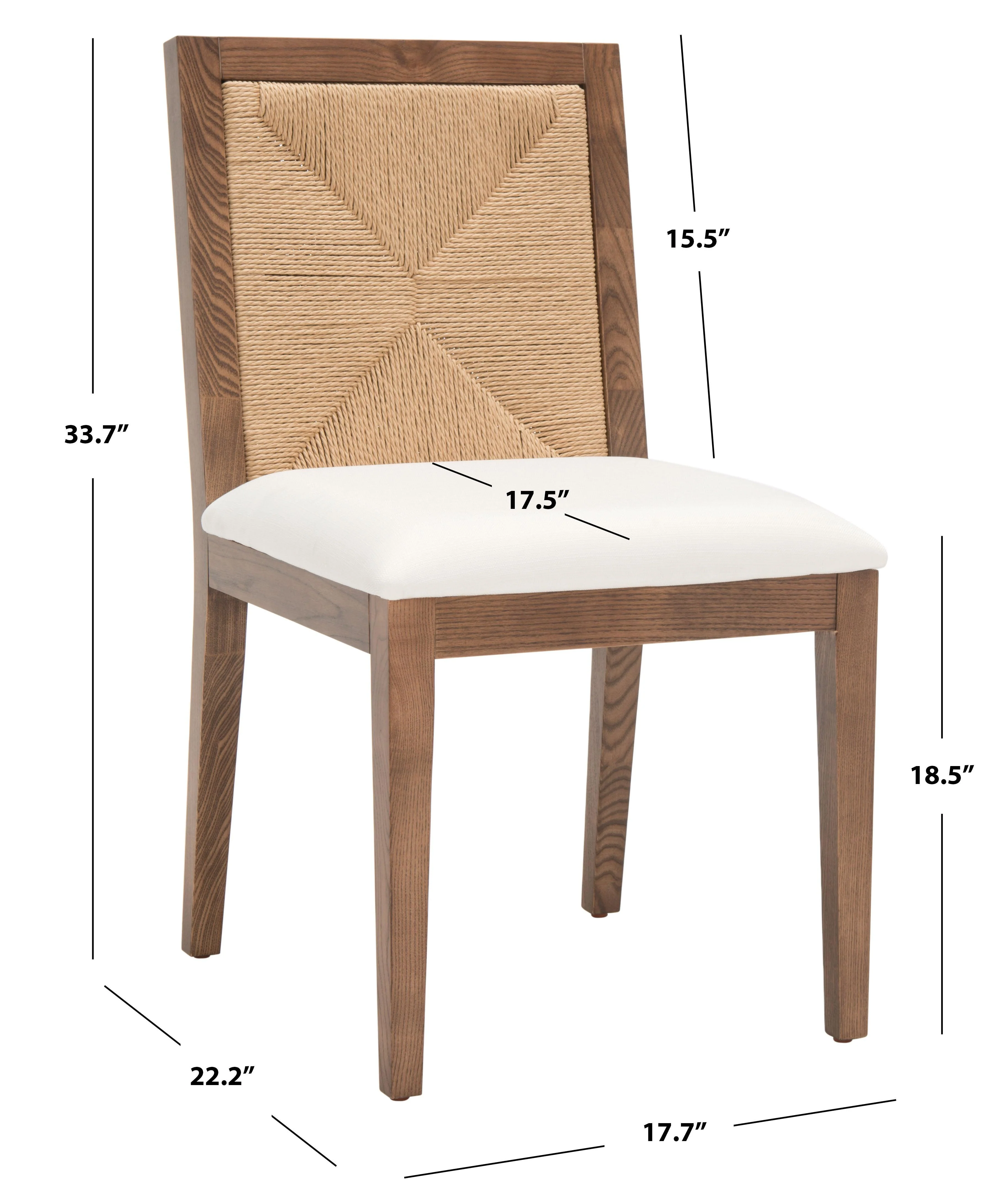 EMILIO WOVEN DINING CHAIR (SET OF 2) - Frankwebs