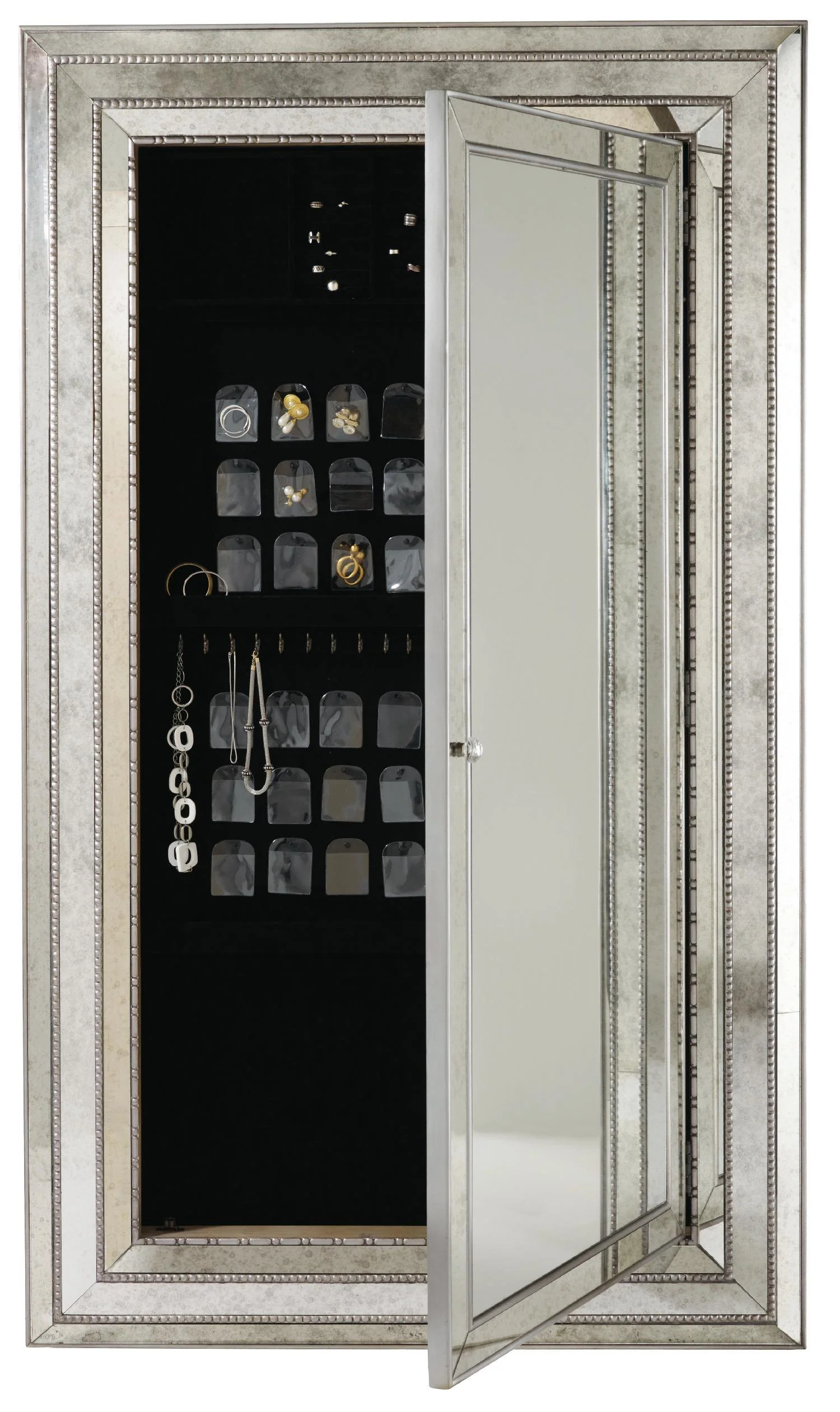 Melange Glamour Floor Mirror withJewelry Armoire Storage - Frankwebs