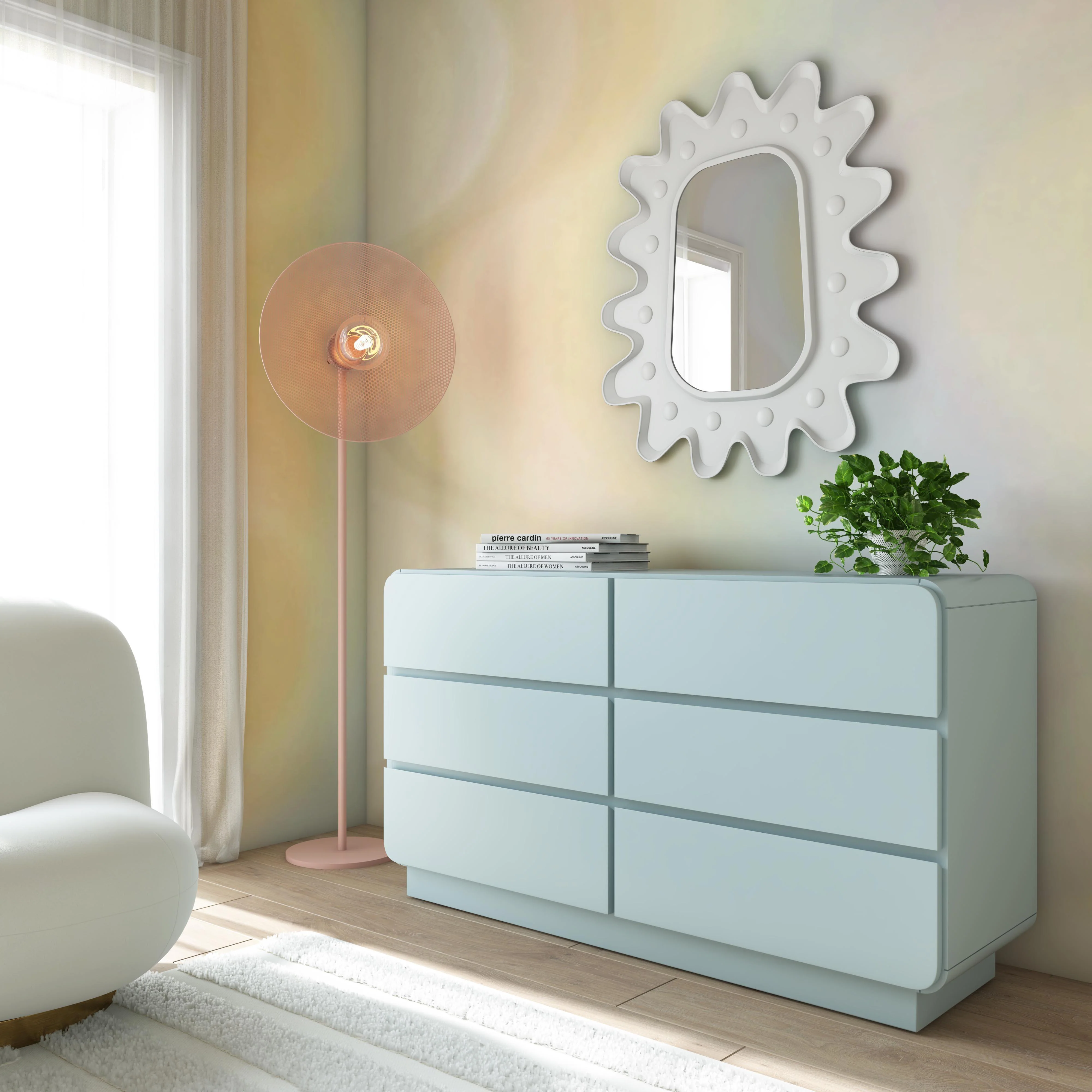 Sagura Blue 6-Drawer Dresser - Frankwebs