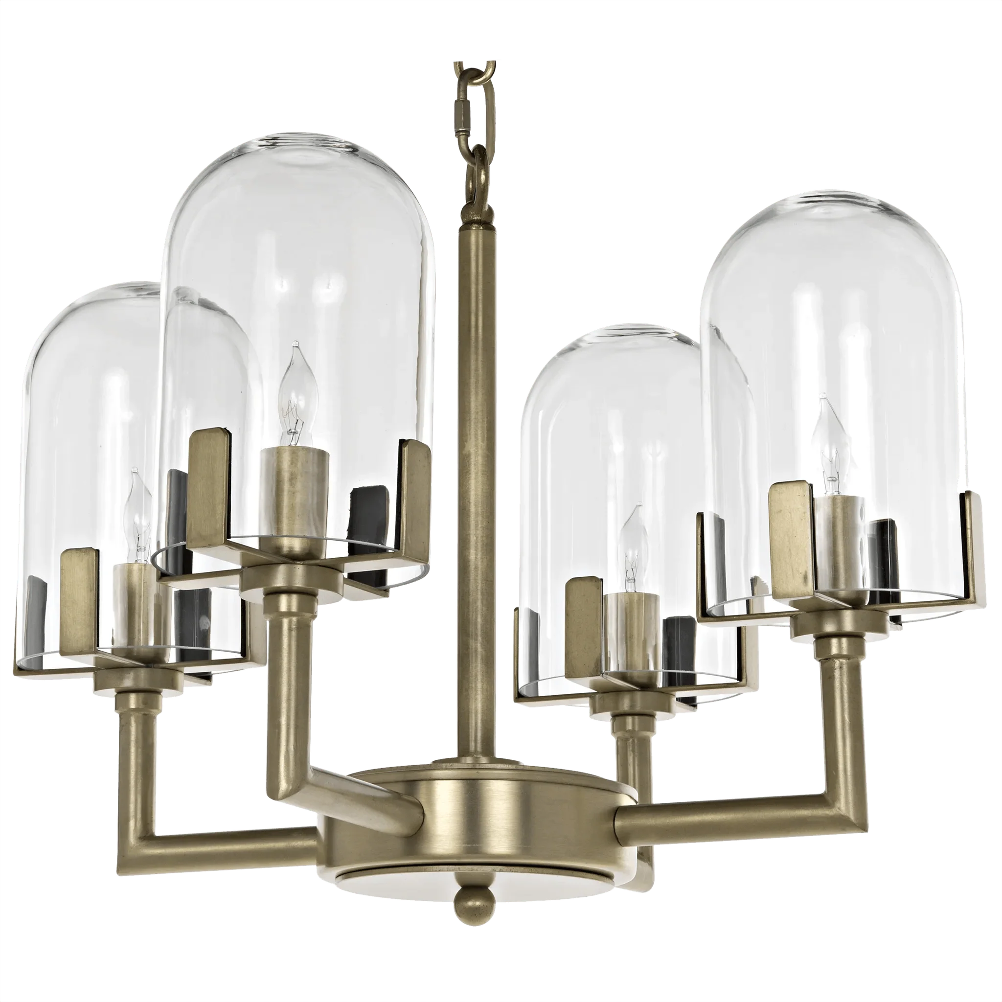 Bistro Chandelier, Antique Brass - Frankwebs