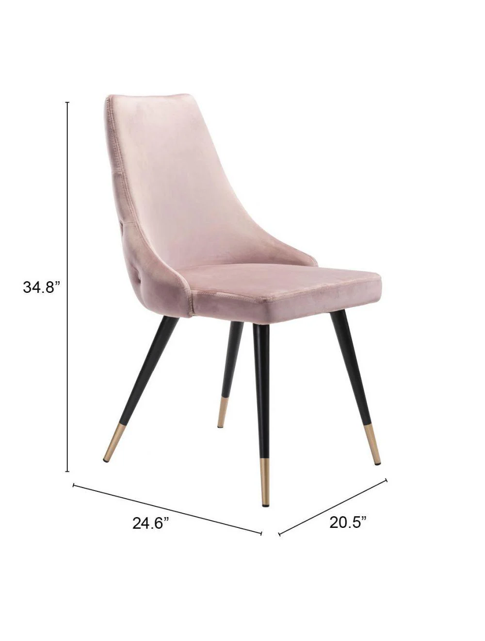 Piccolo Dining Chair (Set of 2) Pink - Frankwebs