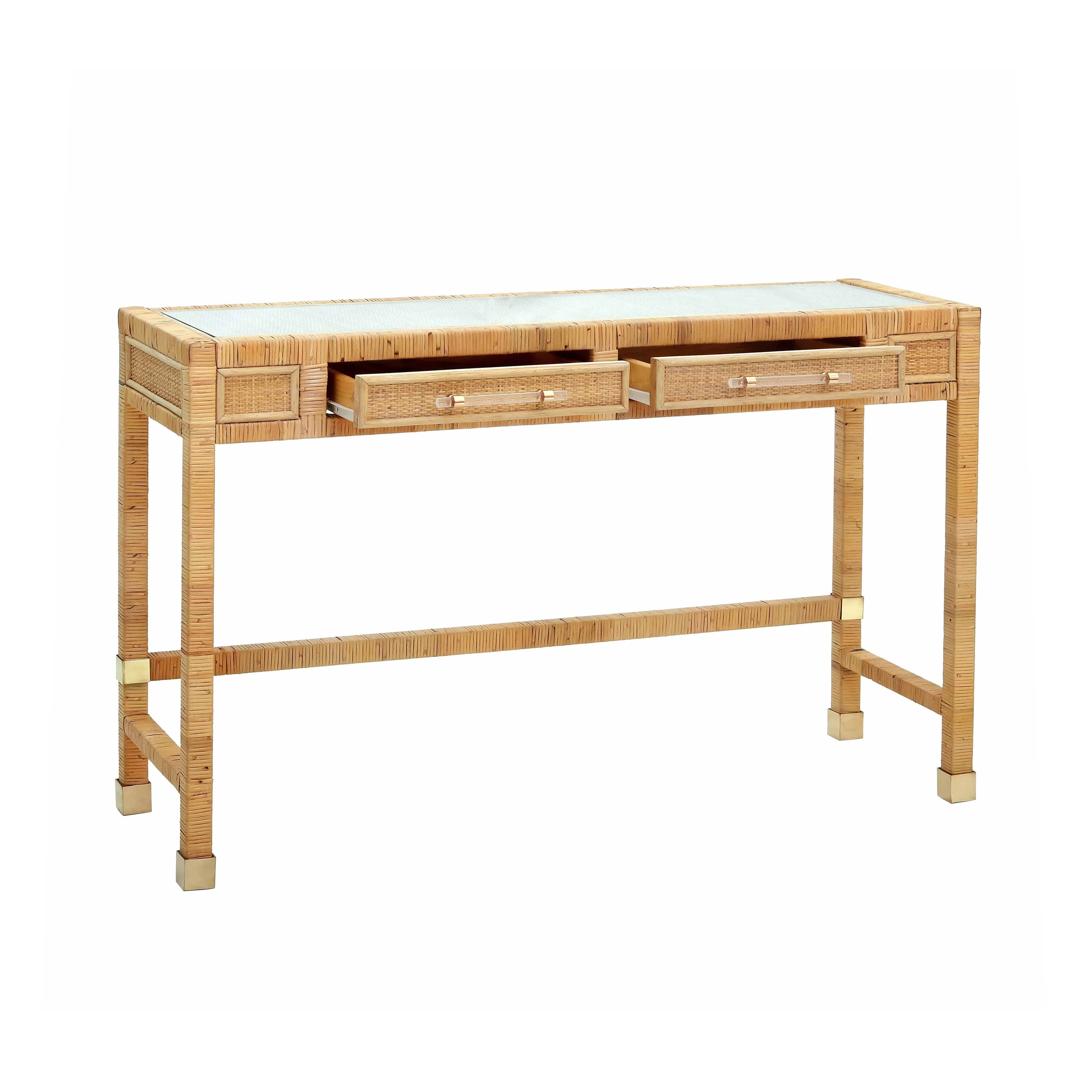 Amara Natural Rattan Desk - Frankwebs