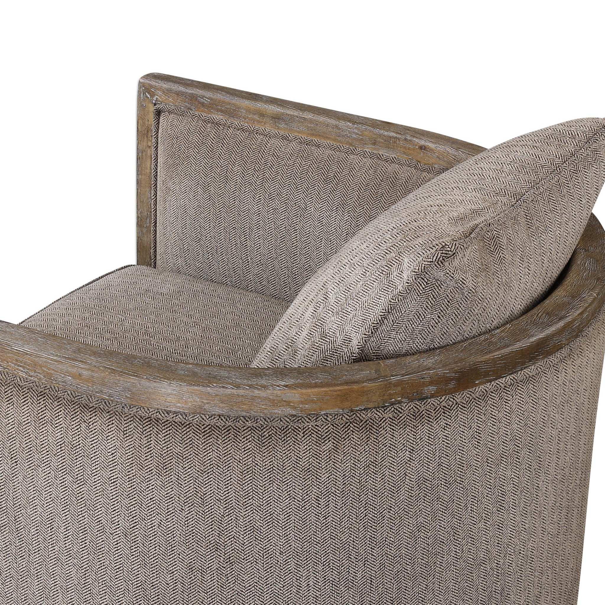 Viaggio Gray Chenille Accent Chair - Frankwebs