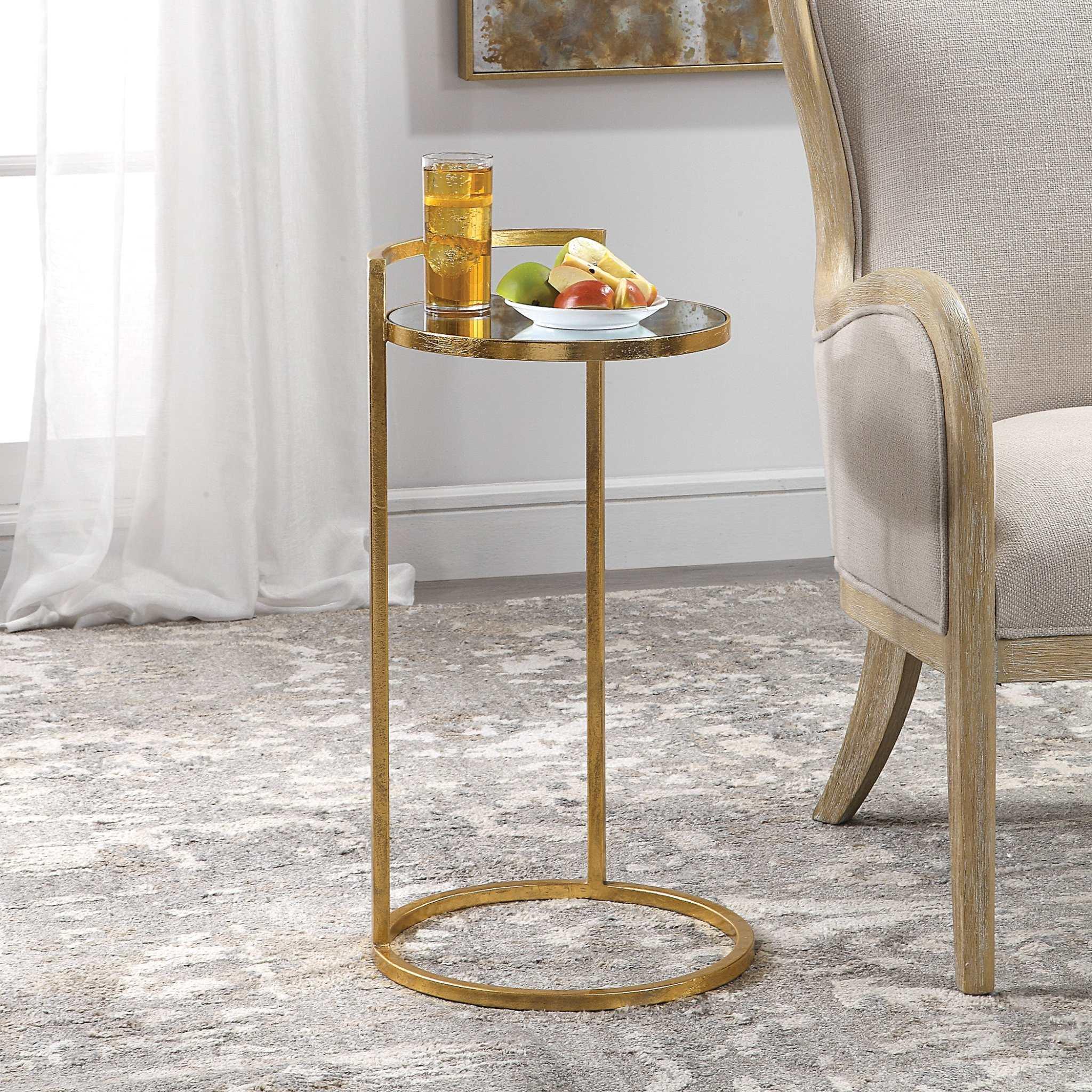 CAILIN GOLD ACCENT TABLE - Frankwebs