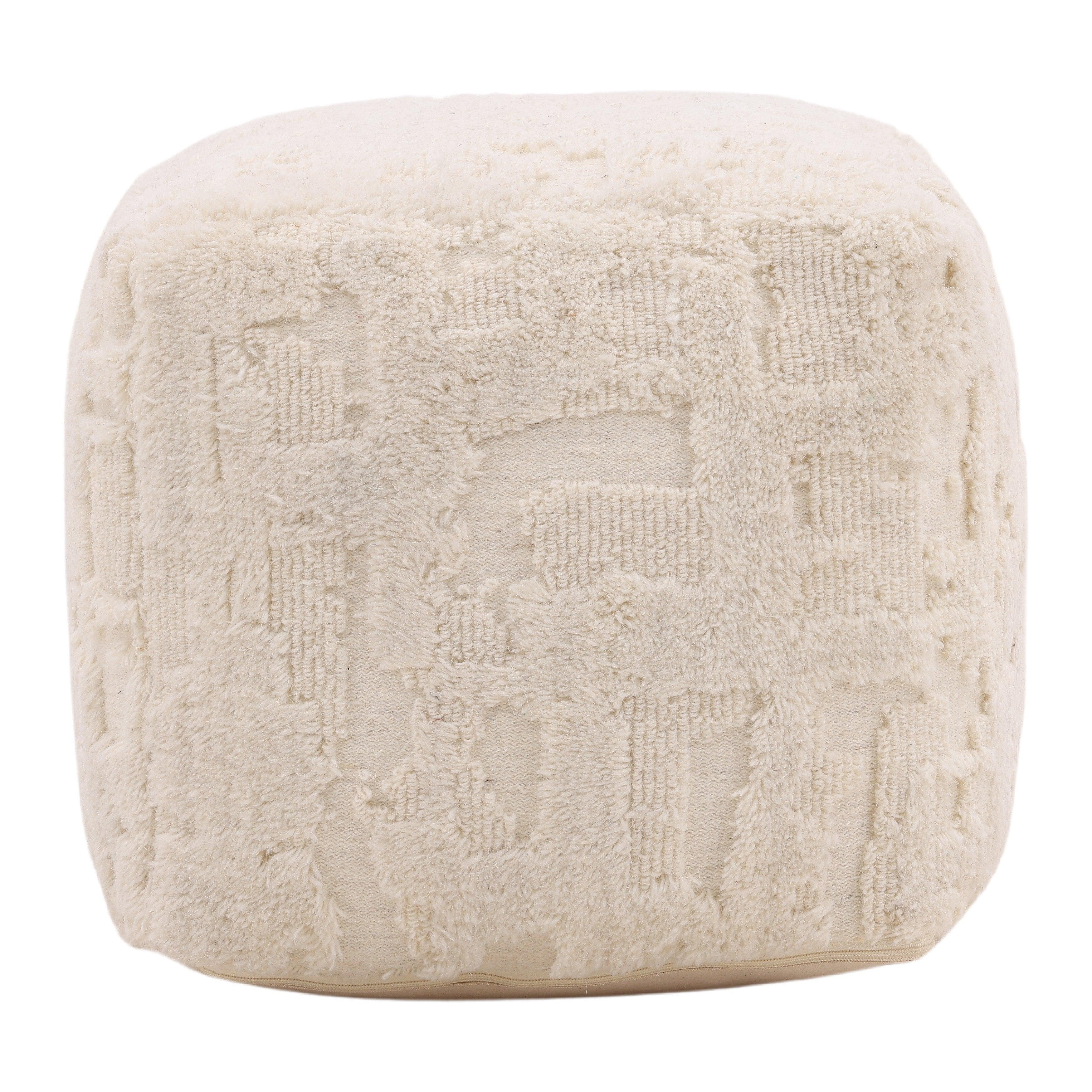 Hiver Pouf Ivory - Frankwebs