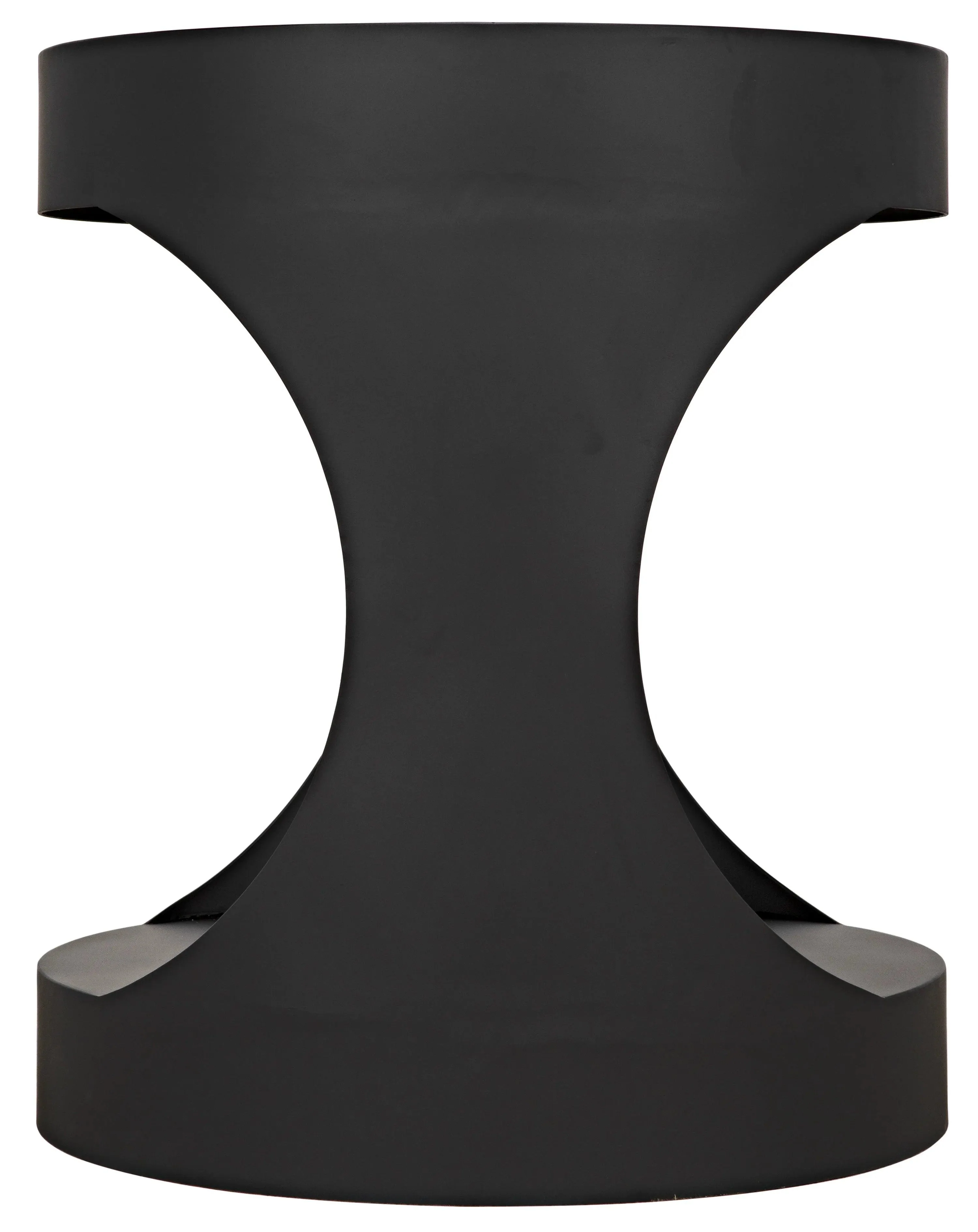 Eclipse Round Side Table, Black Steel - Frankwebs