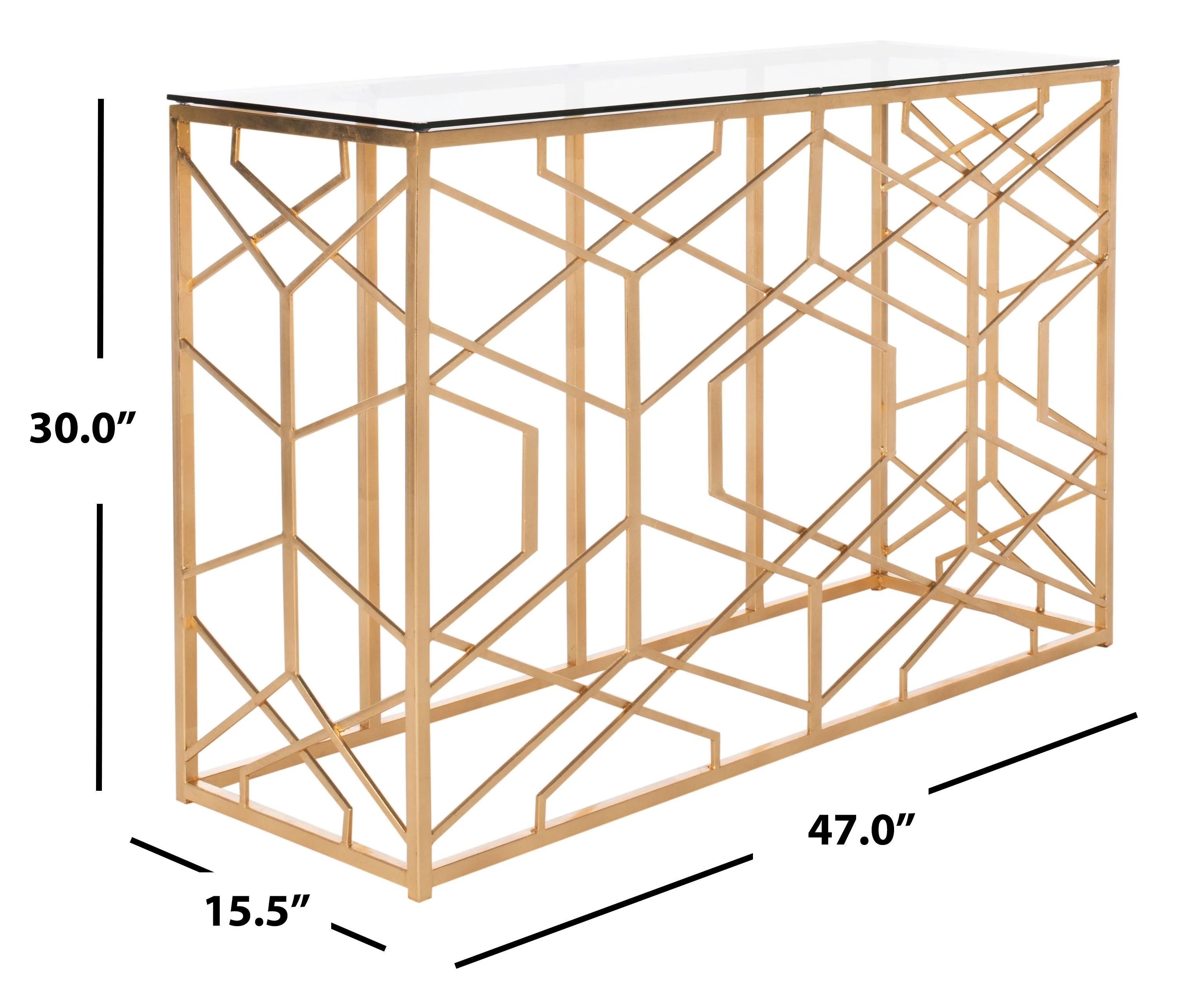 SEAN GOLD LEAF CONSOLE TABLE - Frankwebs