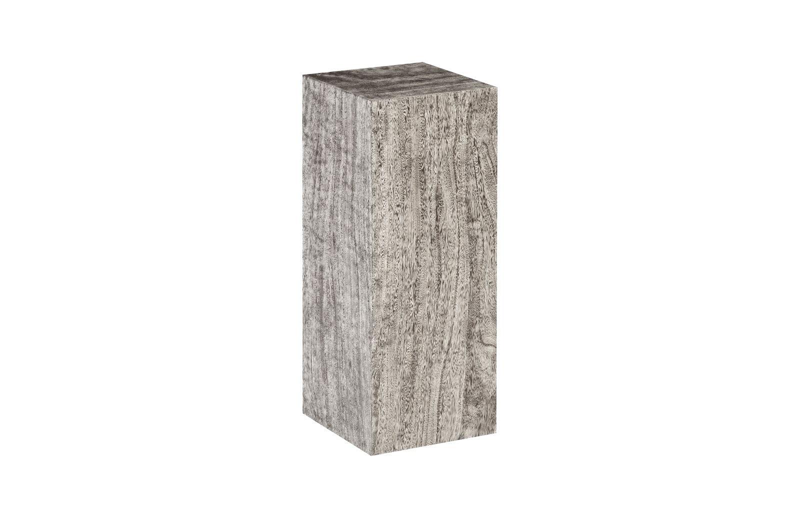 Origins Pedestal, Medium, Mitered Chamcha Wood, Gray Stone Finish - Frankwebs