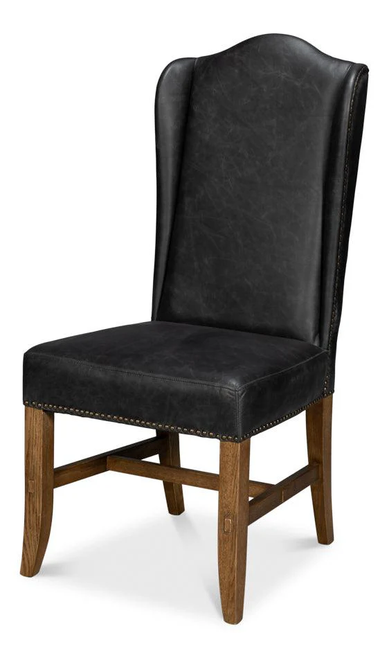 Mercado High Back Dining Chair - Black - Set of 2 - Frankwebs