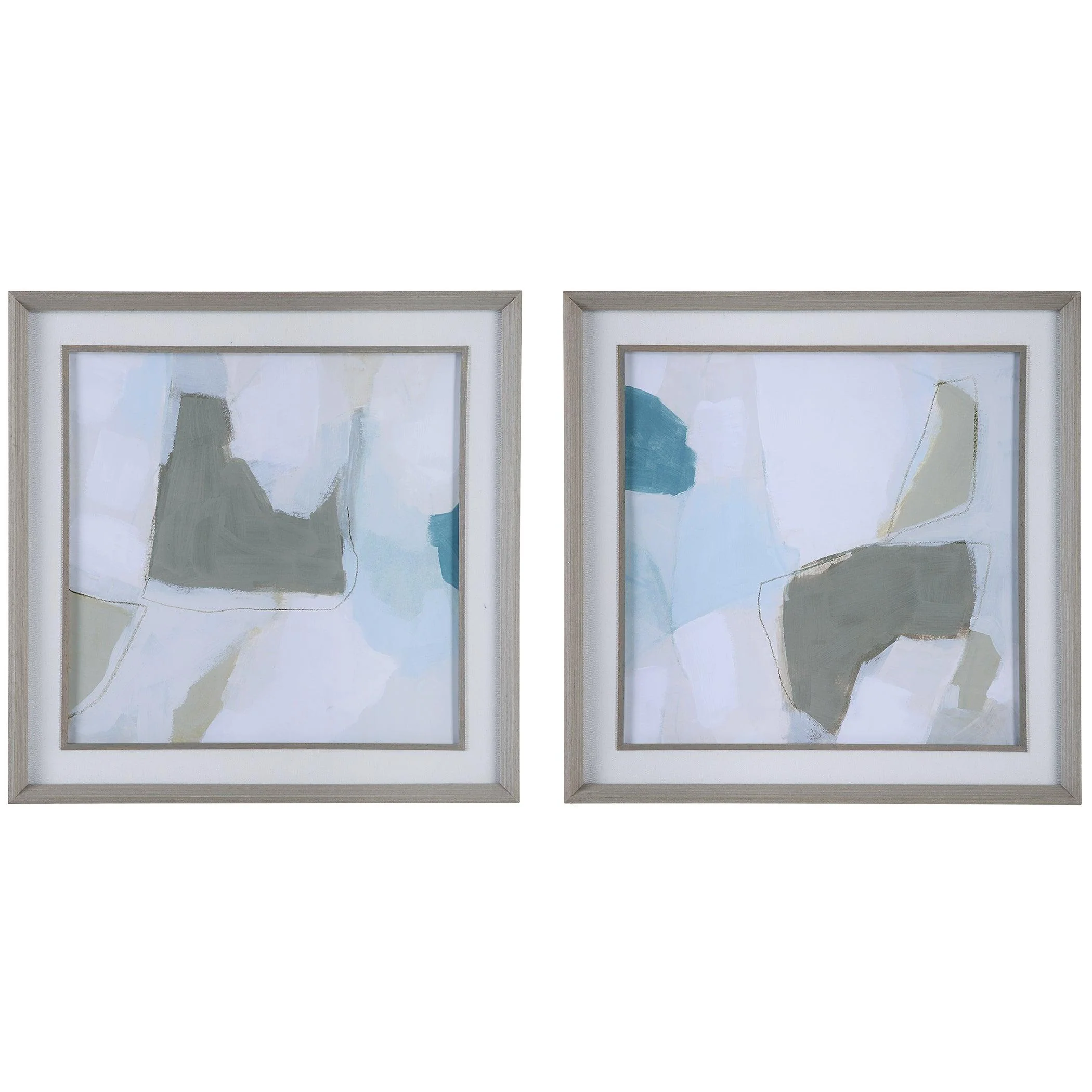 Mist Shapes Framed Prints, Set/2 - Frankwebs