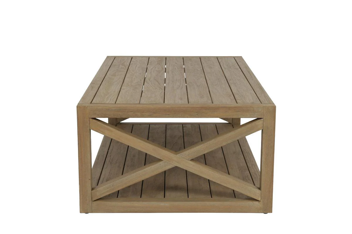 Coastal Teak X Coffee Table - Frankwebs
