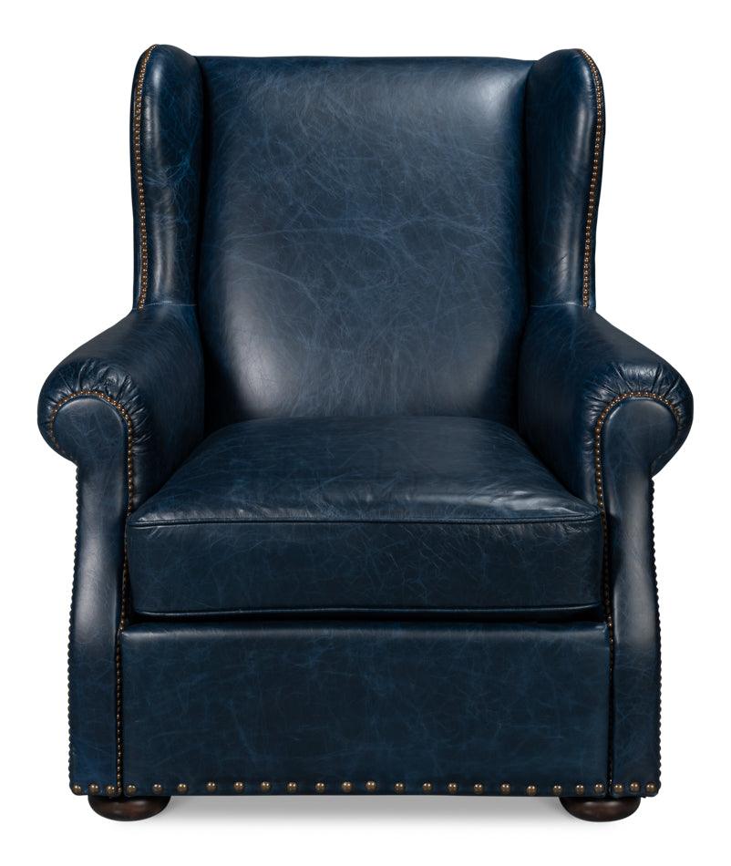 London Dry Accent Chair - Chateau Blue - Frankwebs