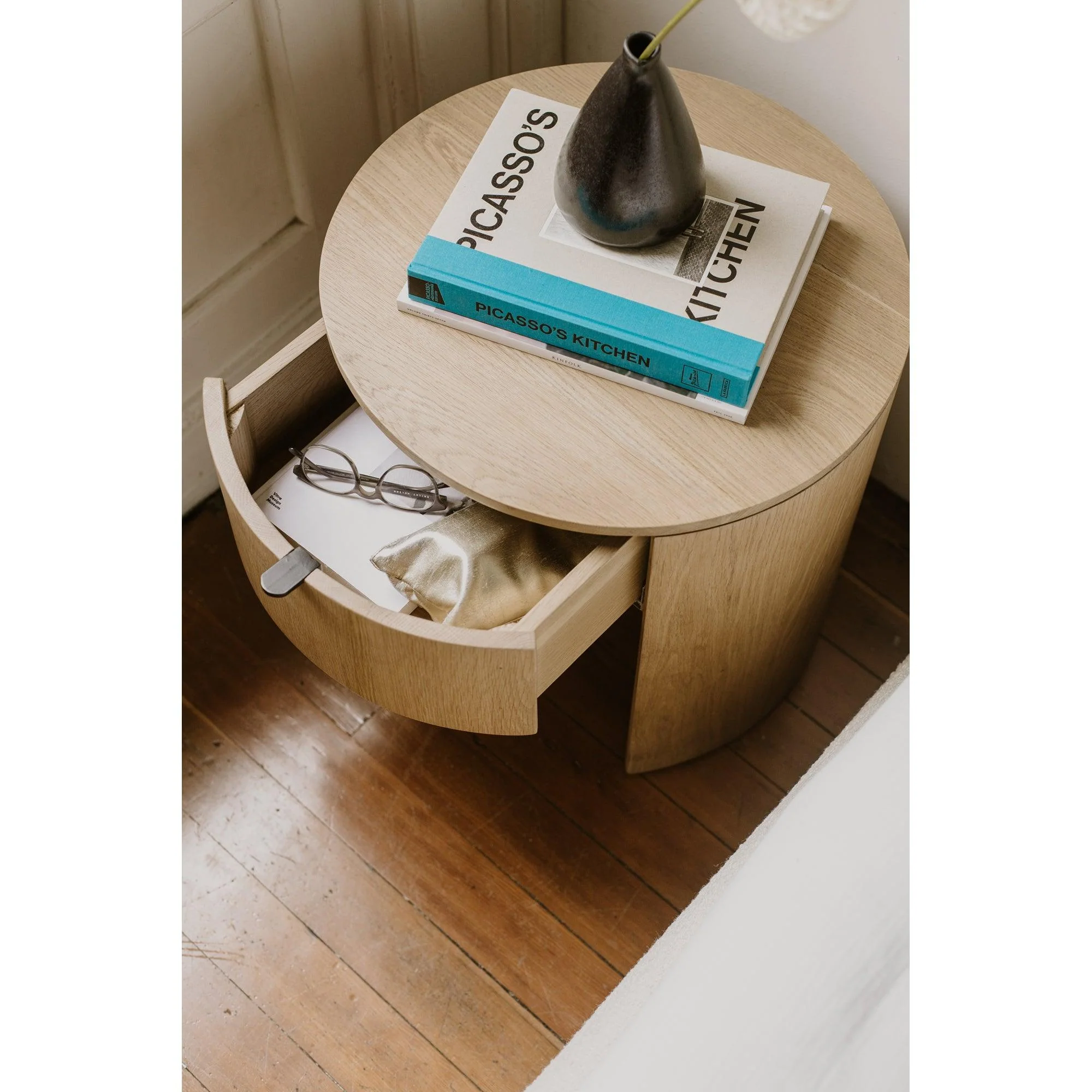 Theo One Drawer Nightstand Natural - Frankwebs