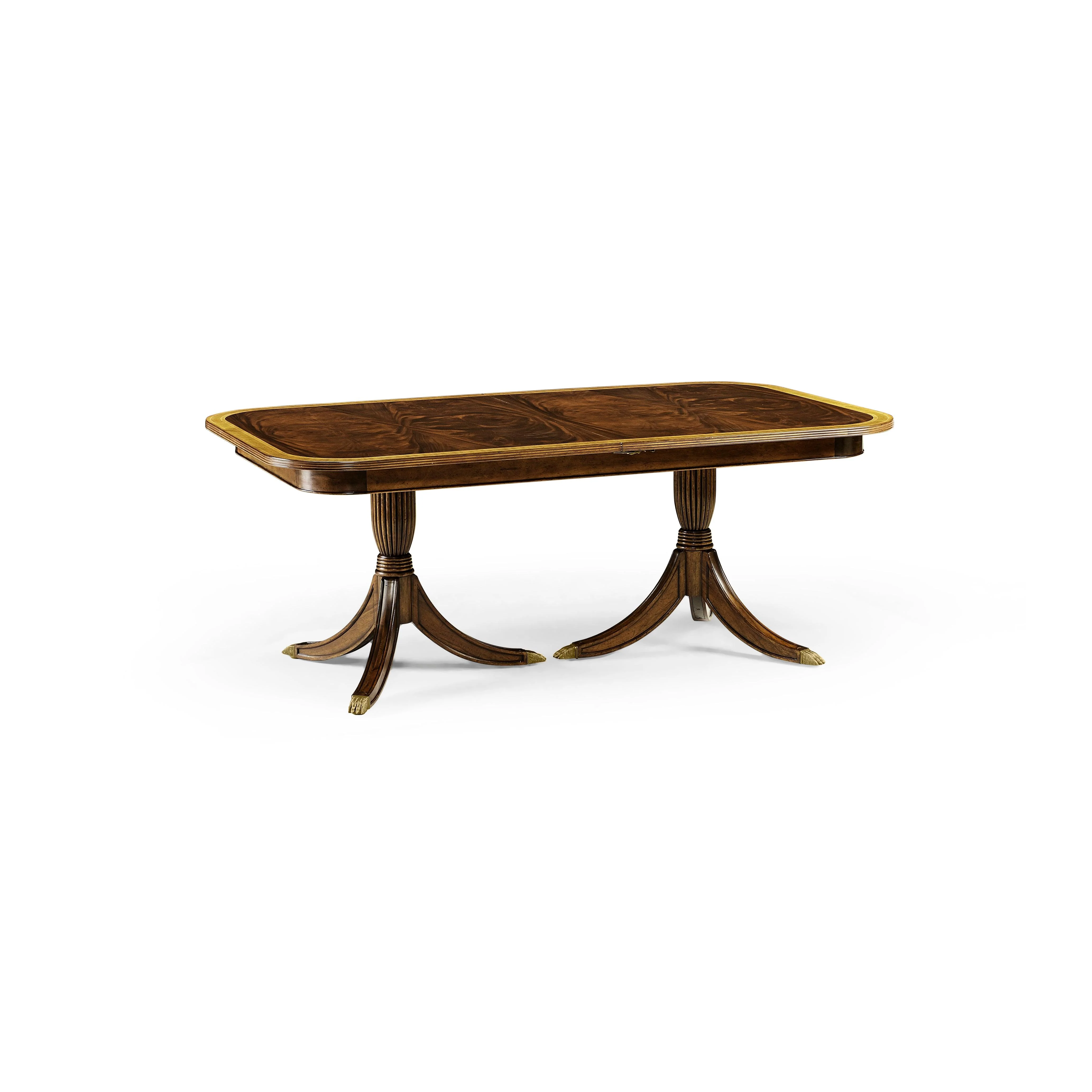 Buckingham Regency Crotch Mahogany Extending Dining Table - Frankwebs
