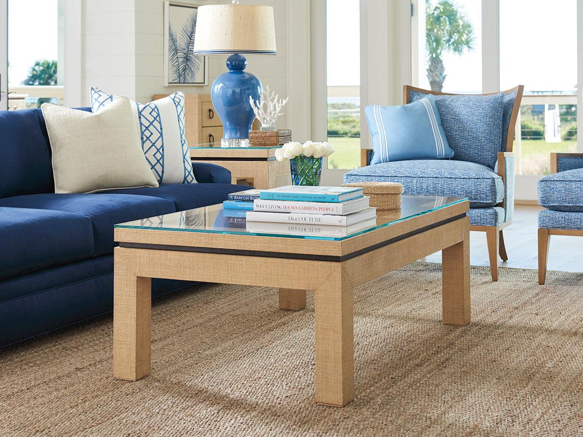 Newport Harbor Raffia Cocktail Table - Frankwebs