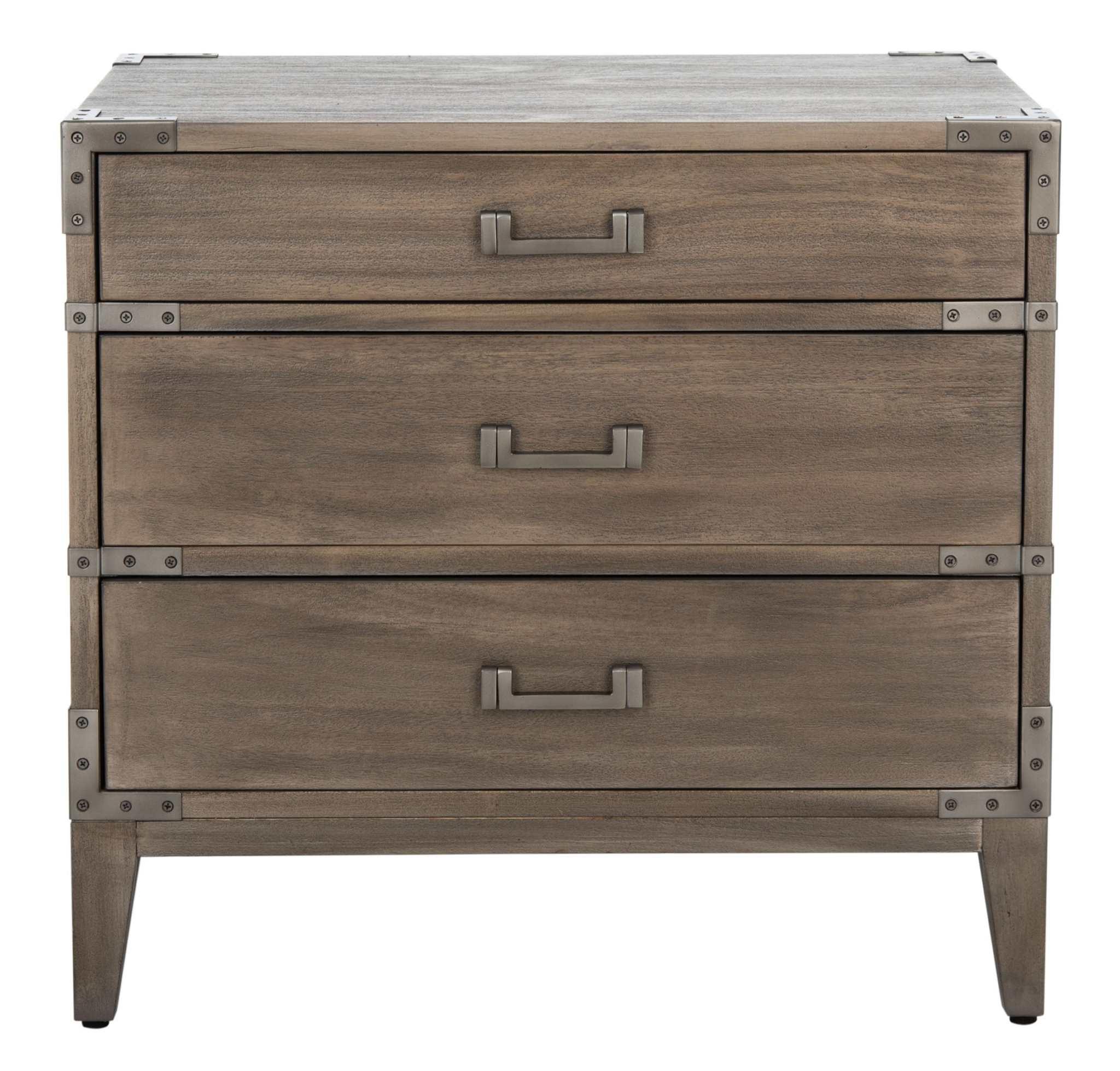 NISHA 3 DRAWER WOOD NIGHTSTAND - Frankwebs