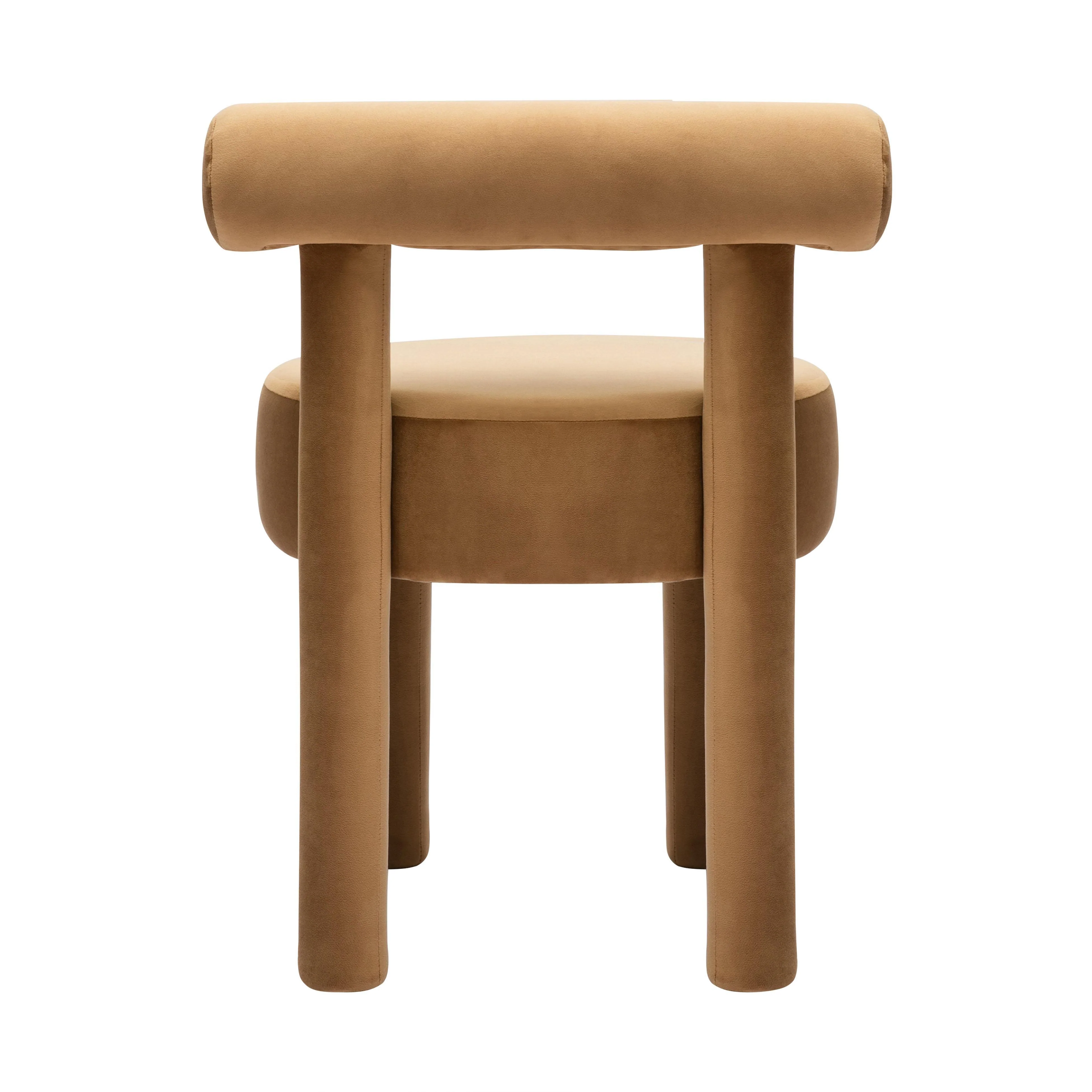 Carmel Cognac Velvet Dining Chair - Frankwebs