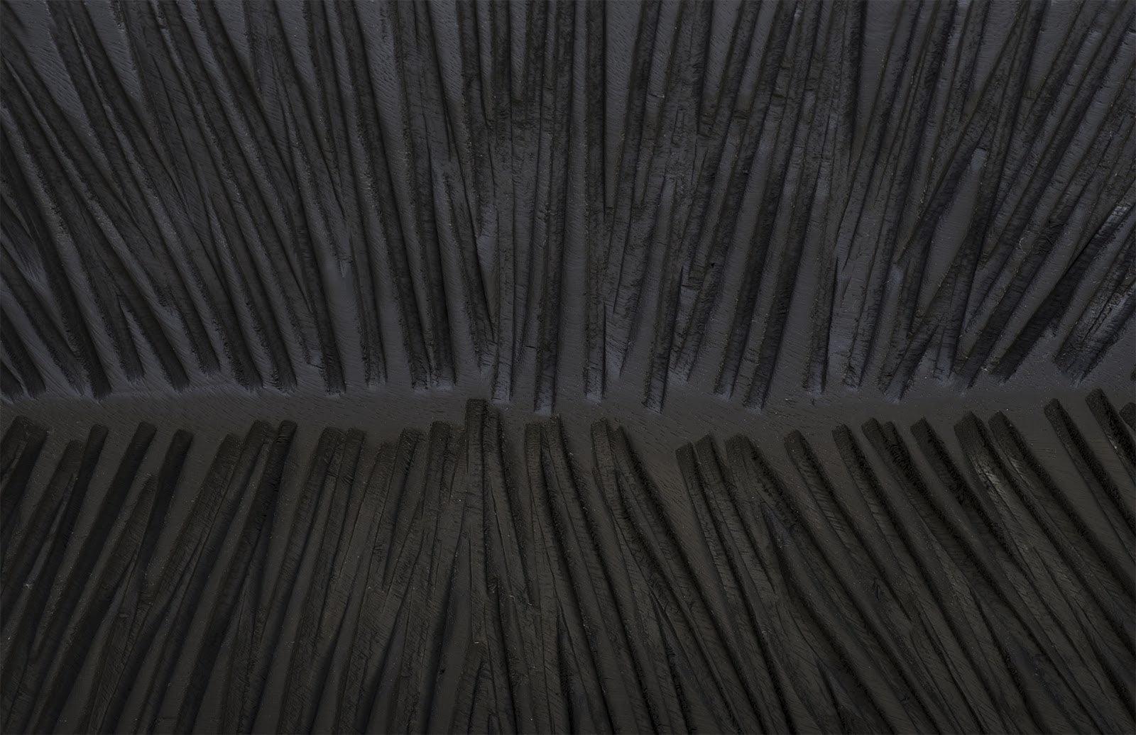 Carved Leaf on Stand, Burnt, MD - Frankwebs