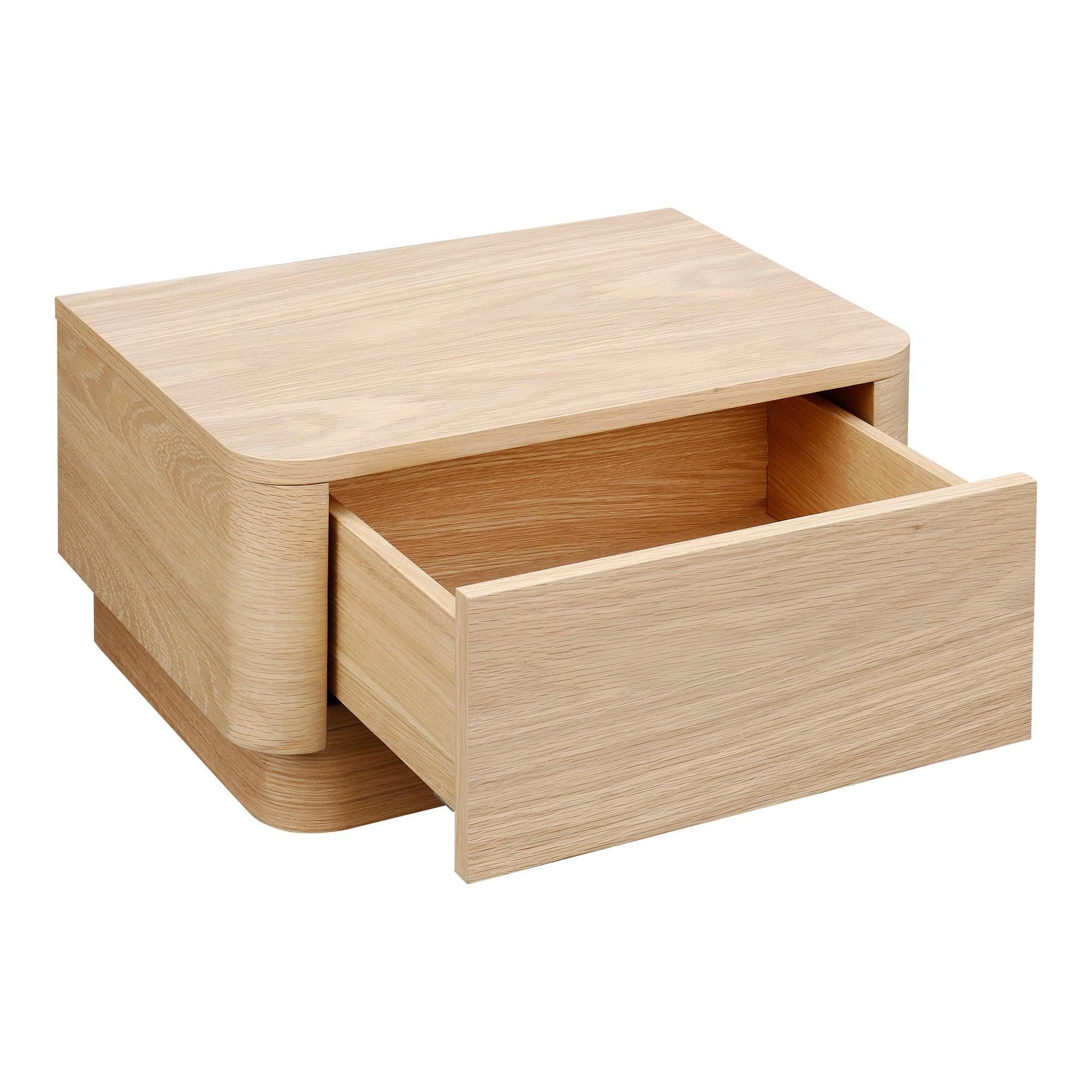Round Off Nightstand Oak - Frankwebs