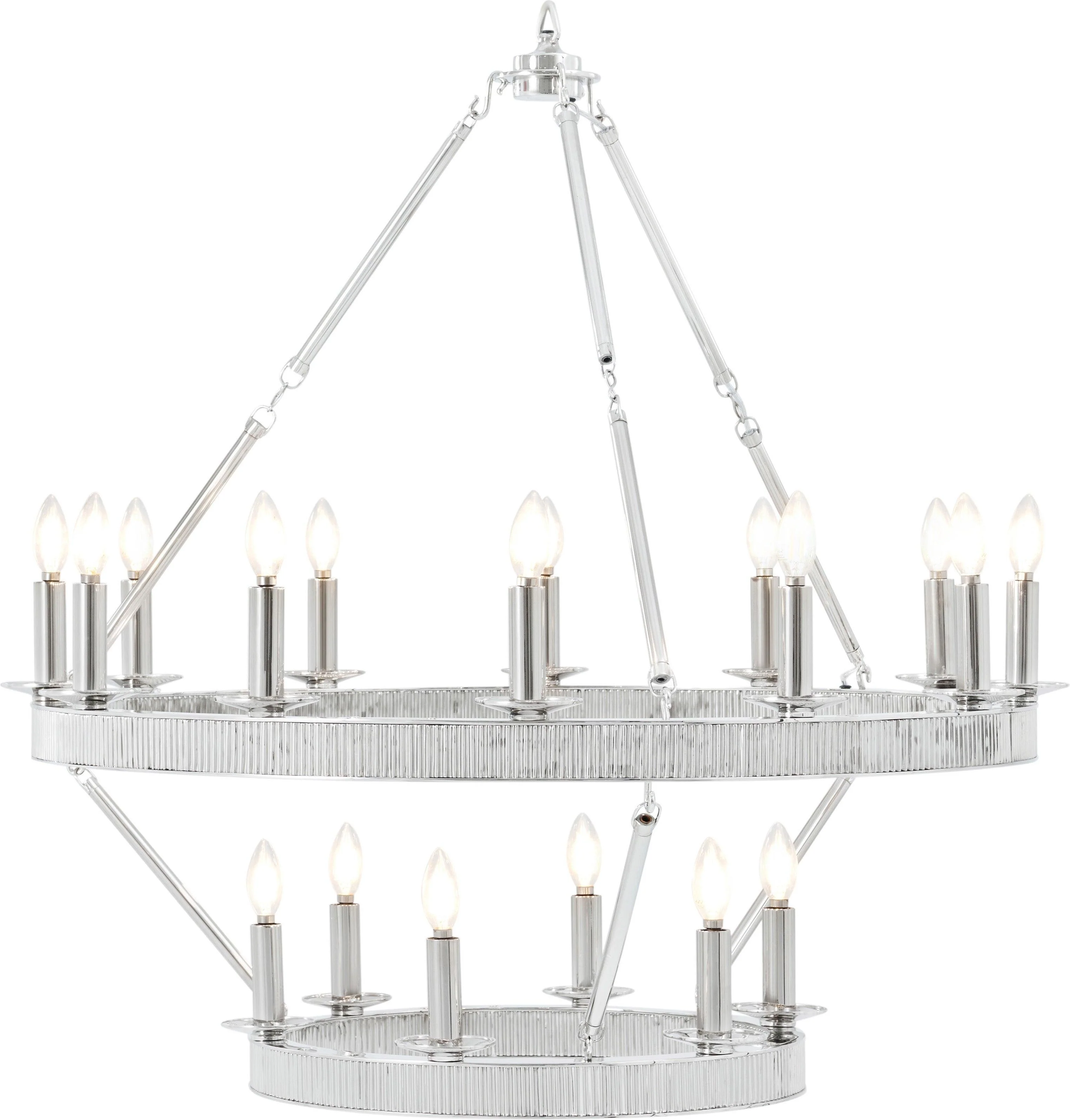 Simon Media Stack Round 18 Light Chandelier - Frankwebs