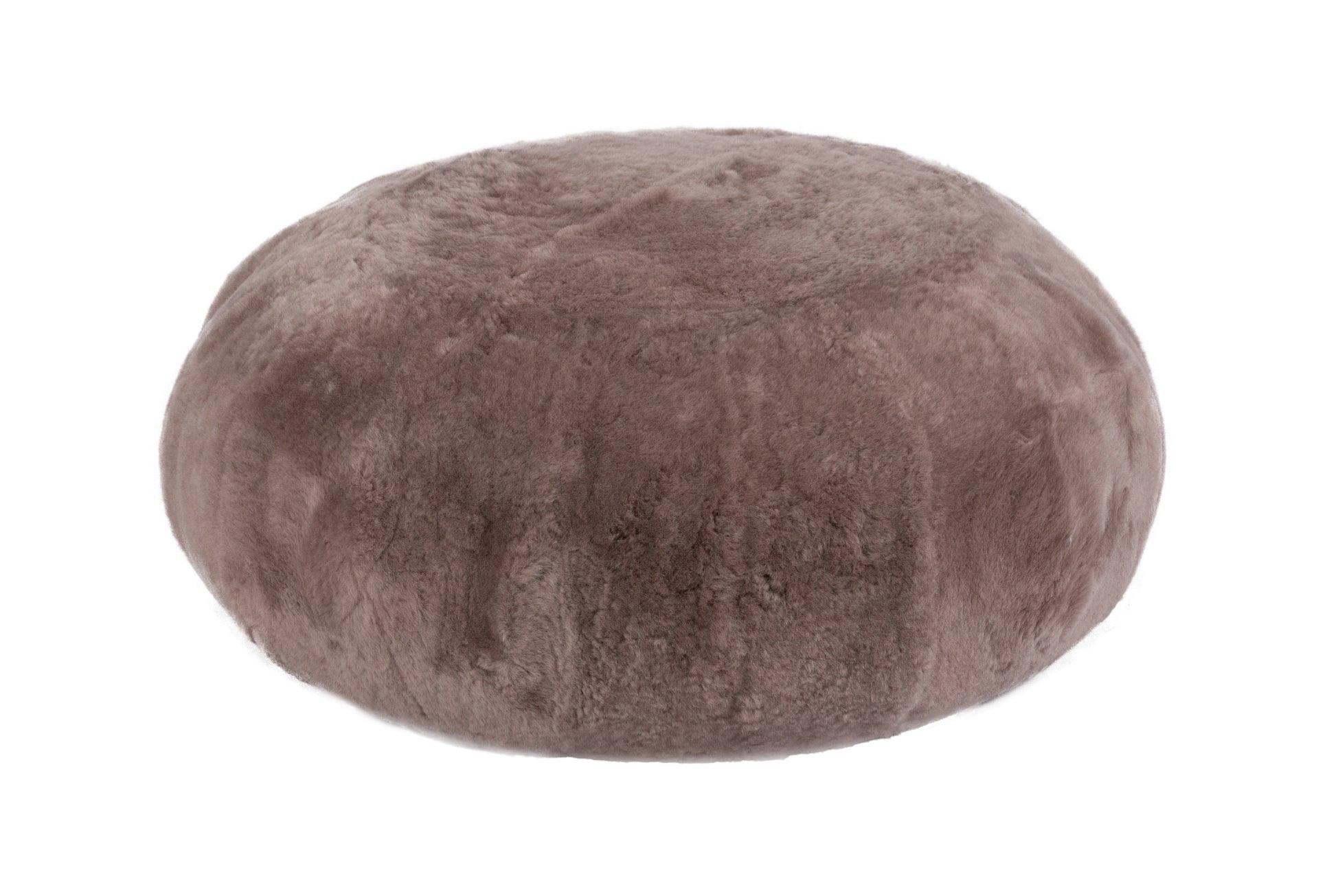 Shearling Round Ottoman - Frankwebs