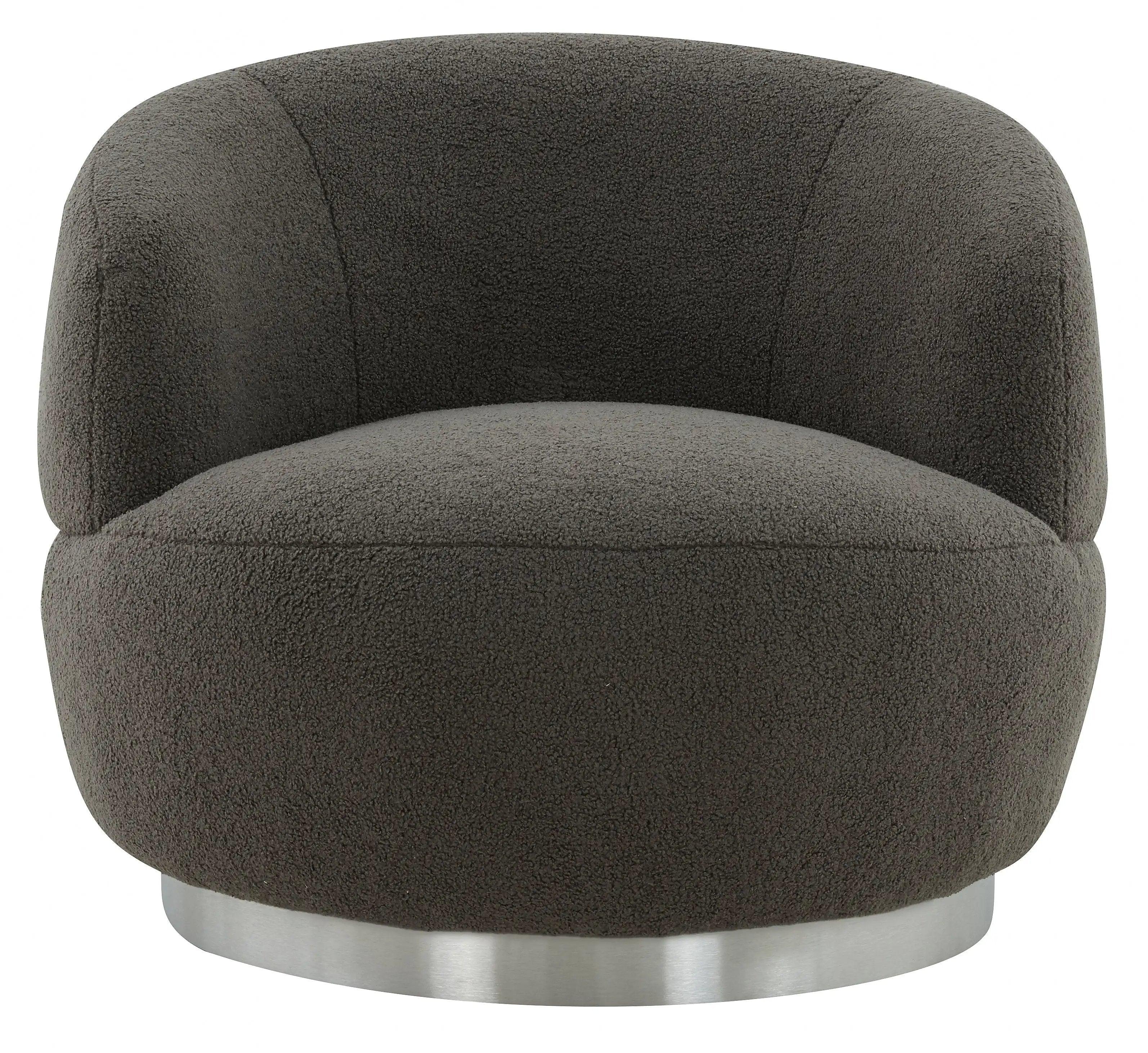 FLYNN FAUX LAMB WOOL SWIVEL CHAIR - Frankwebs