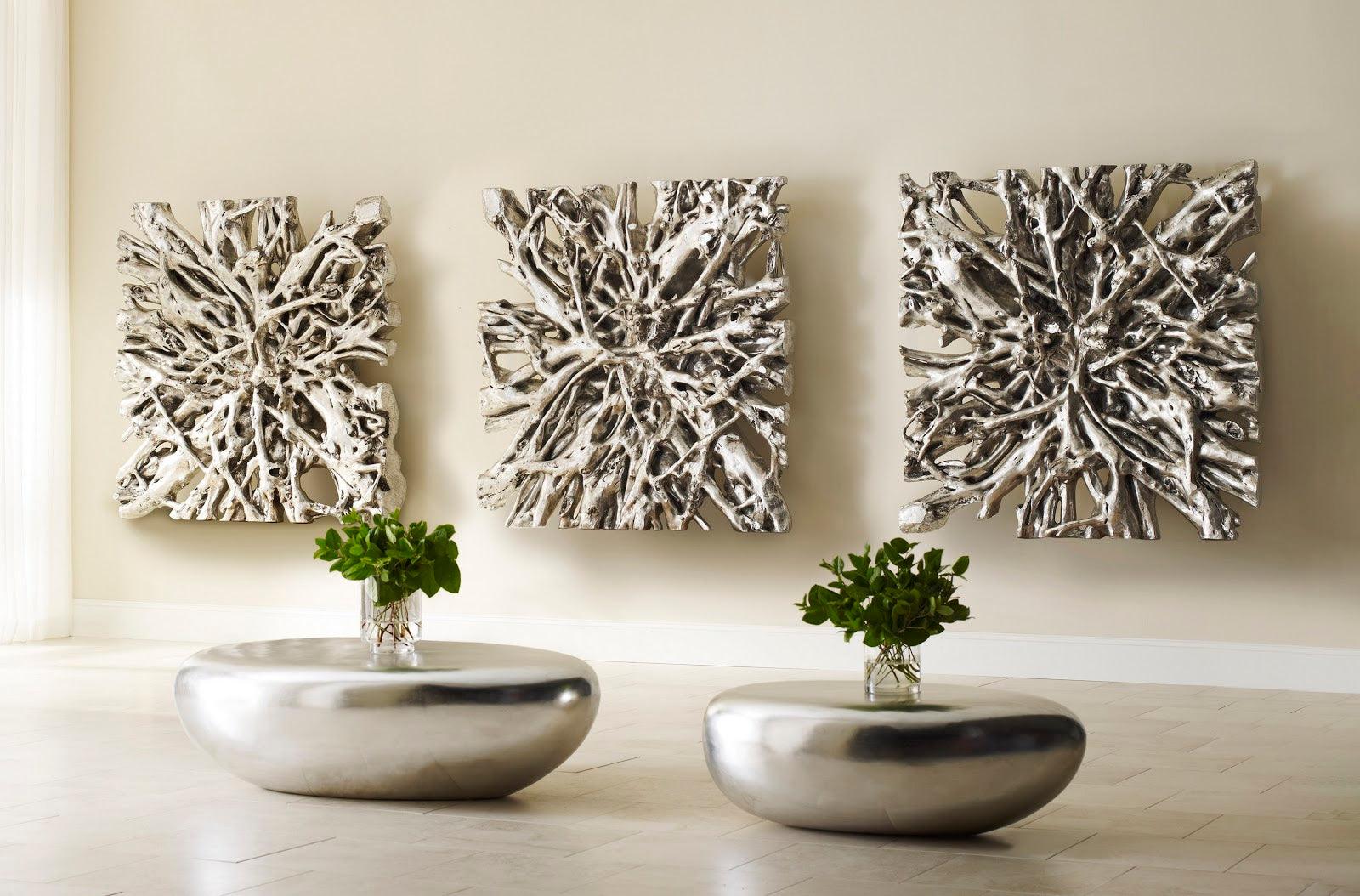 Square Root Wall Art, Silver Leaf, LG - Frankwebs